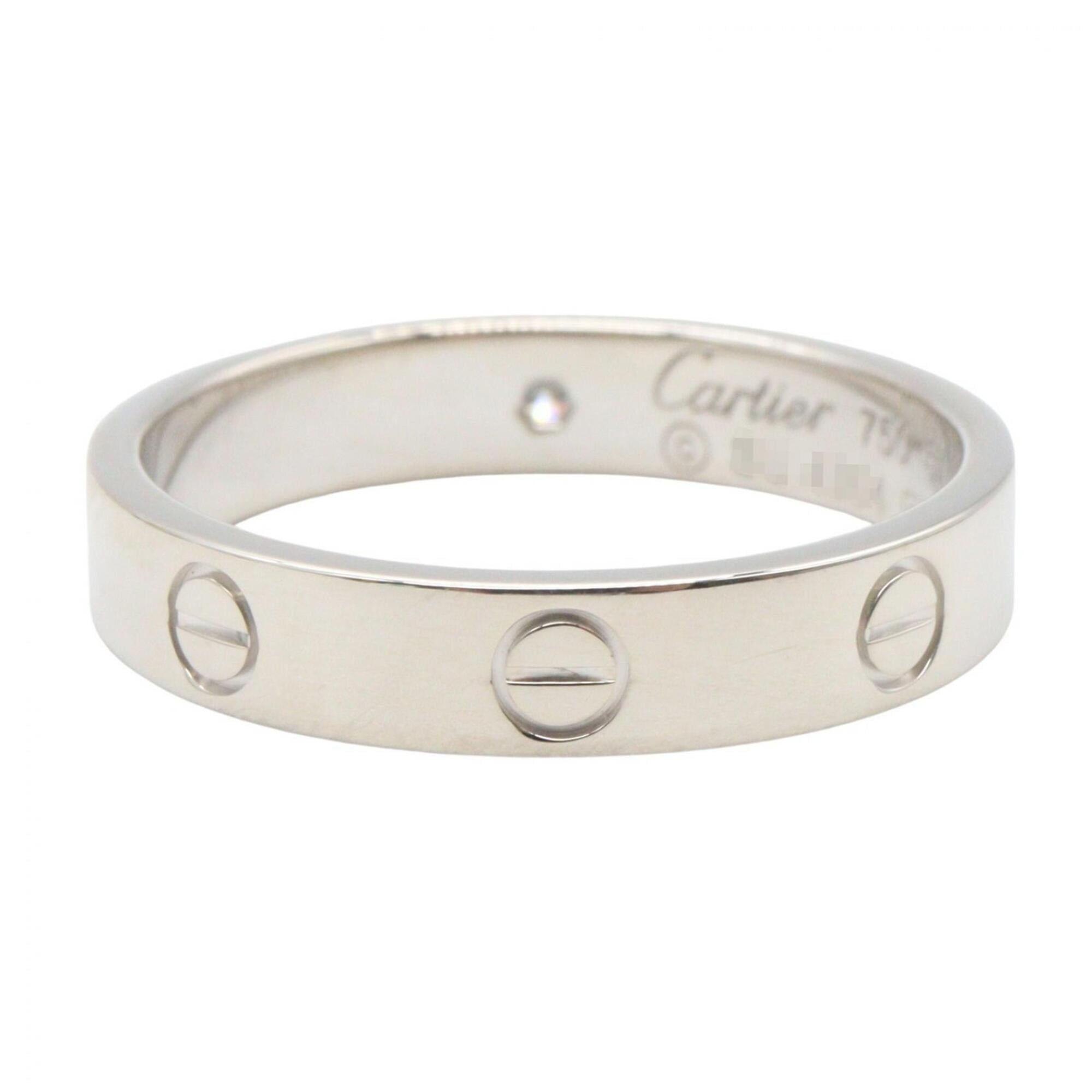 Cartier Silver Clear White Gold (18K) Band Ring (Pre-Owned)