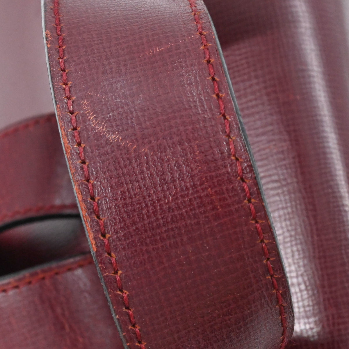 Cartier Bordeaux Leather Backpack (Pre-Owned)