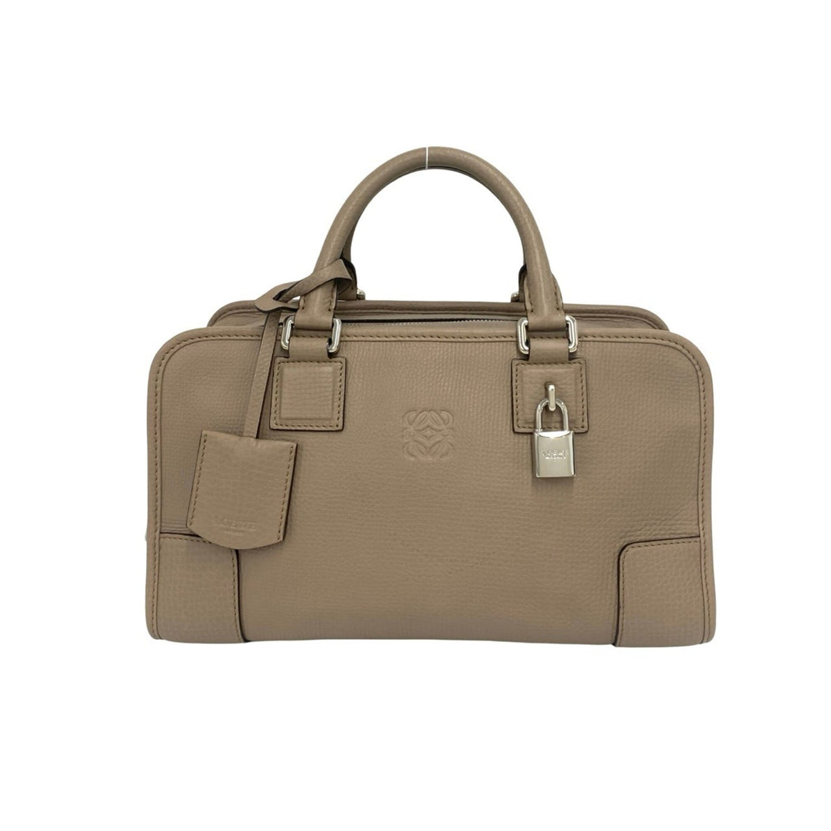 Loewe Beige Leather Boston Bag Handbag (Pre-Owned)