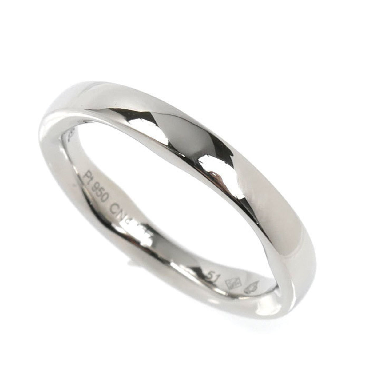 Chanel Platinum 950 Band Ring (Pre-Owned)