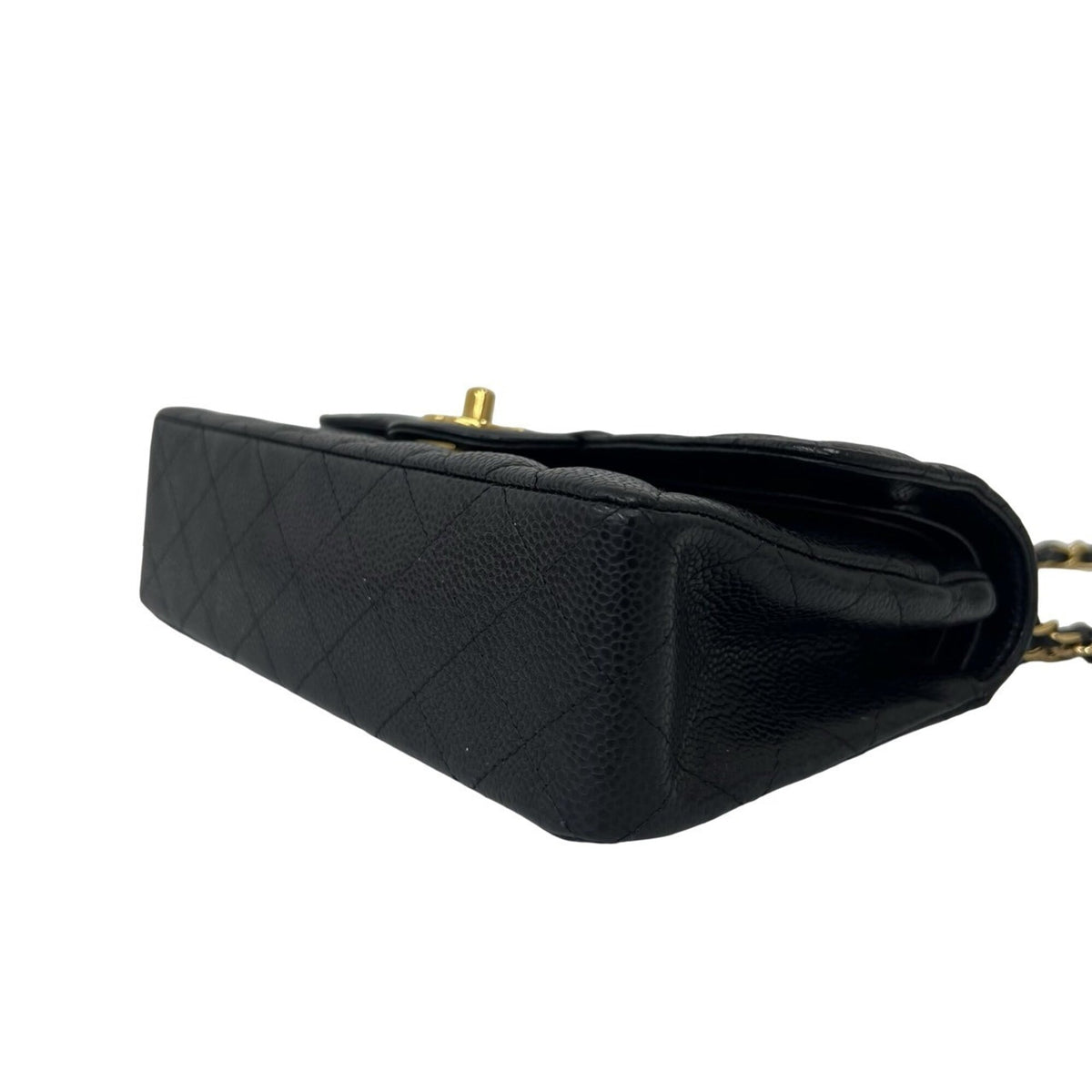 Chanel Black Grained Calfskin Shoulder Bag (Pre-Owned)