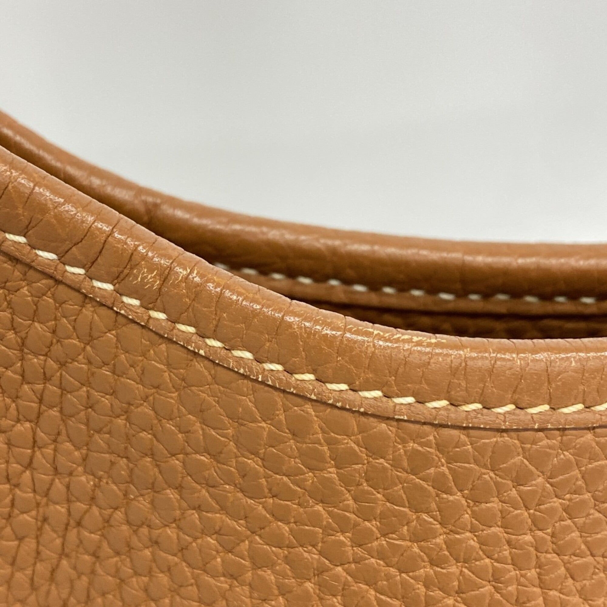 Hermes Gold Taurillon Clemence Leather Shoulder Bag (Pre-Owned)