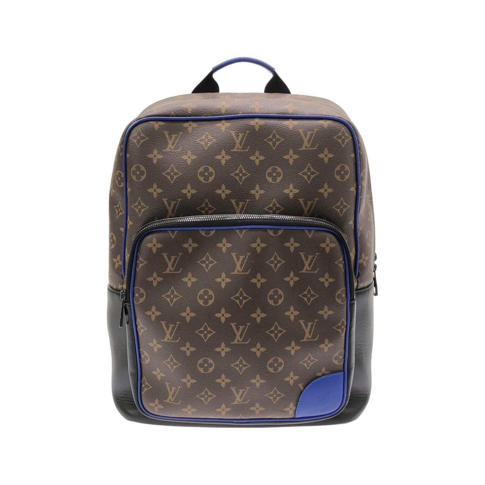 Louis Vuitton Blue Marron Coated Canvas Leather Backpack (Pre-Owned)