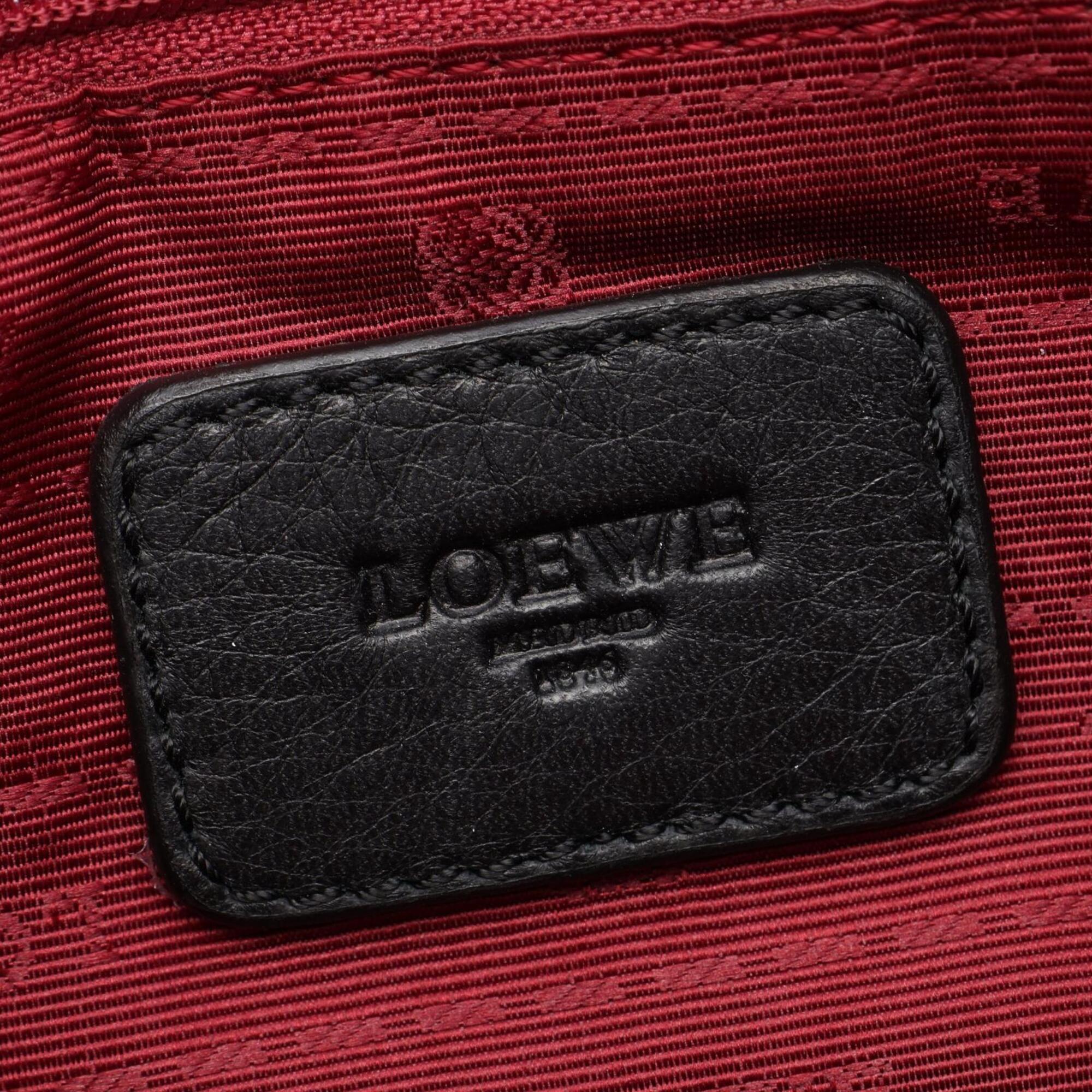Loewe Black Leather Briefcase Handbag (Pre-Owned)