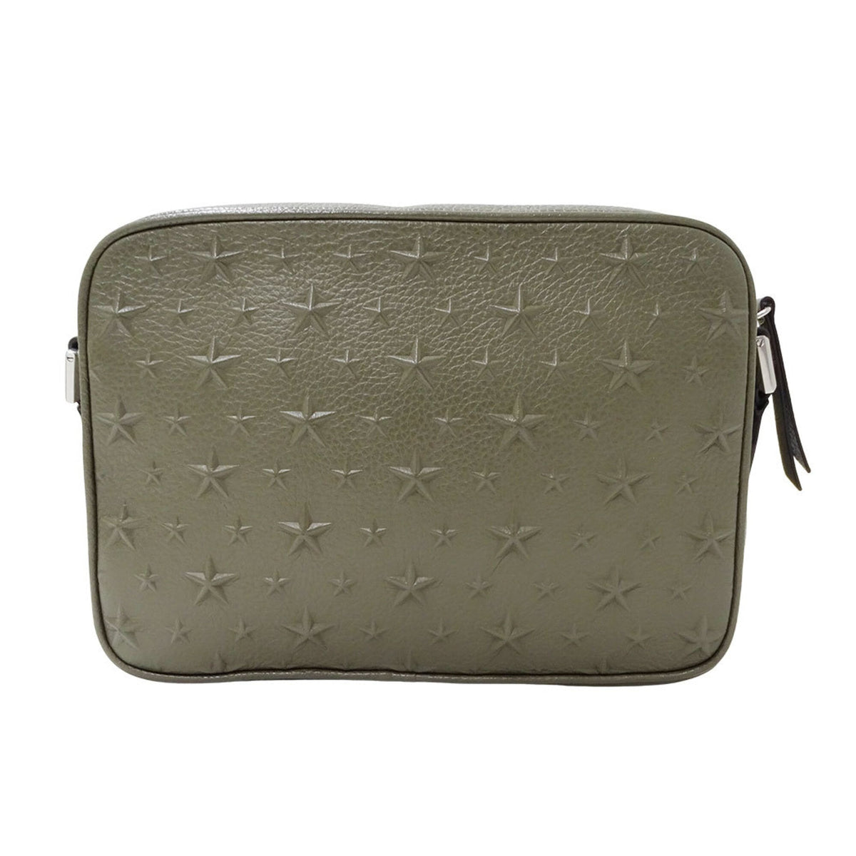 Jimmy Choo Green Khaki Leather Shoulder Bag (Pre-Owned)