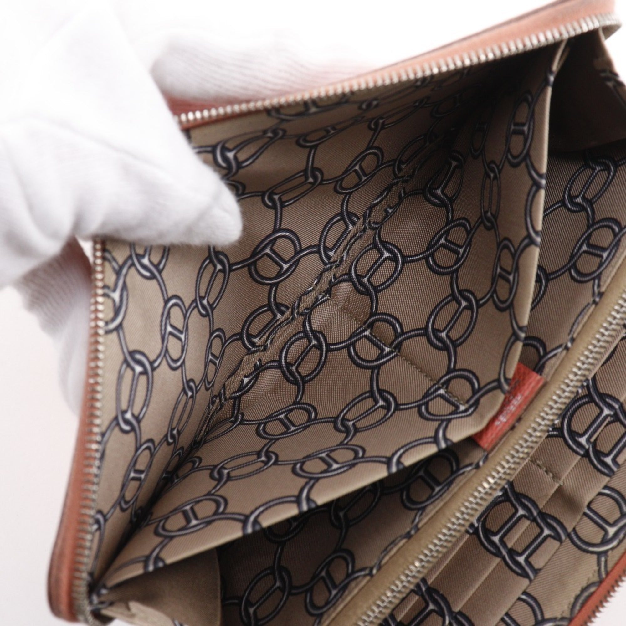 Hermes Silk'in Epsom Leather Long Wallet (Bi-Fold) (Pre-Owned)