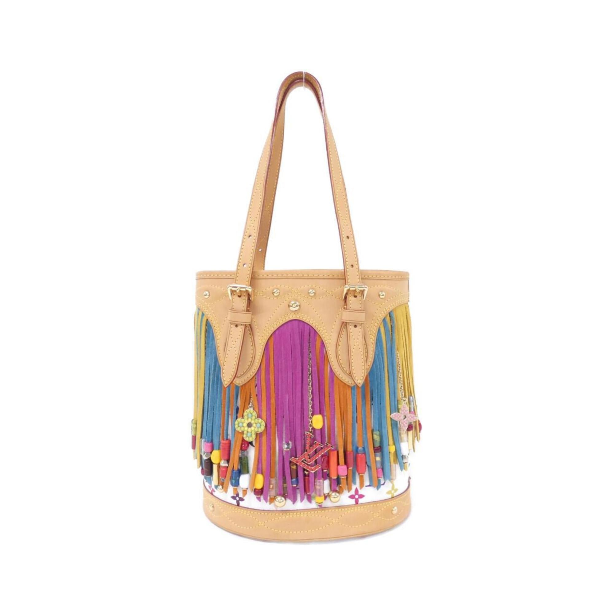 Louis Vuitton Multi-Color White Monogram Multicolore Handbag (Pre-Owned)
