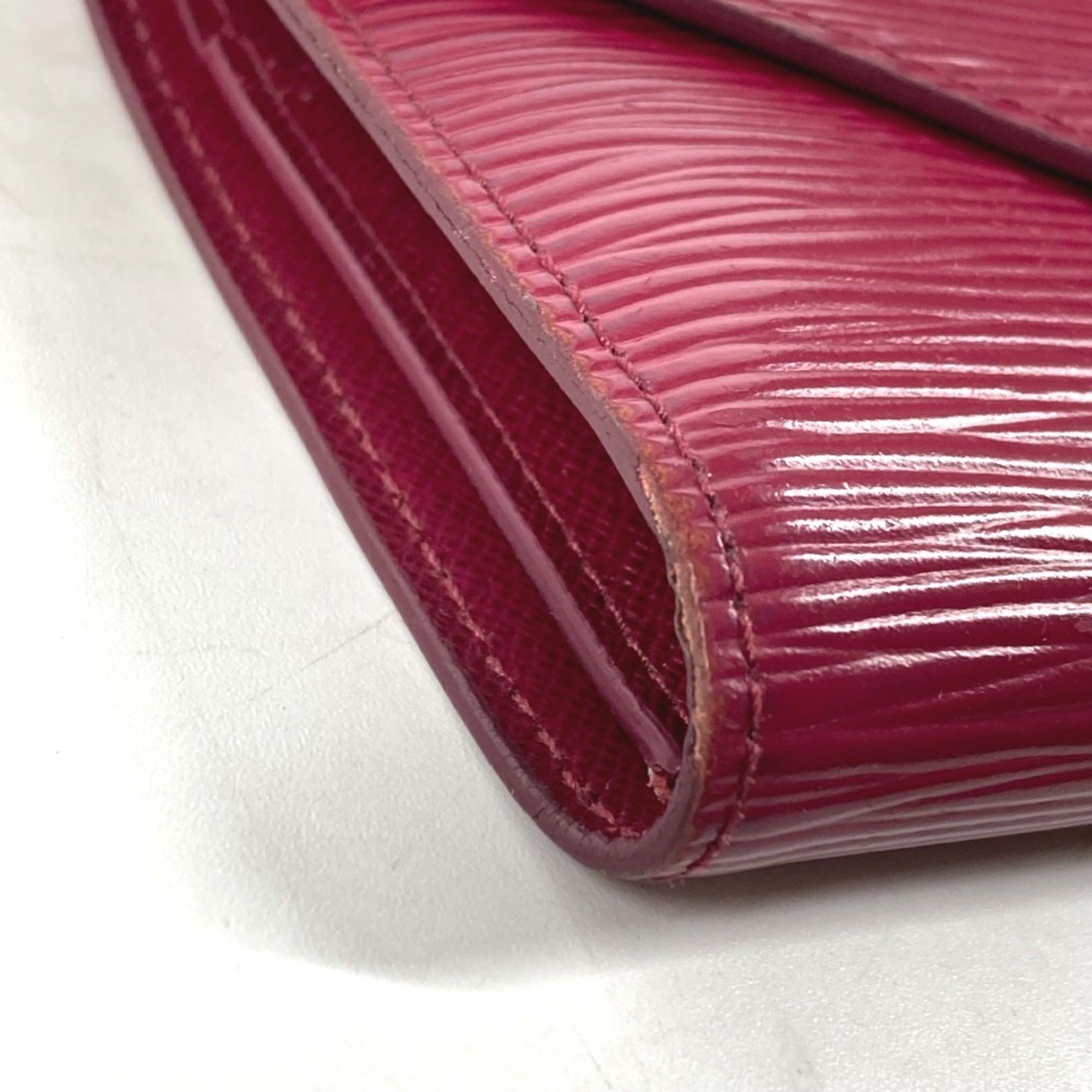 Louis Vuitton Fuchsia Purple Epi Leather Wallet (Tri-Fold) (Pre-Owned)