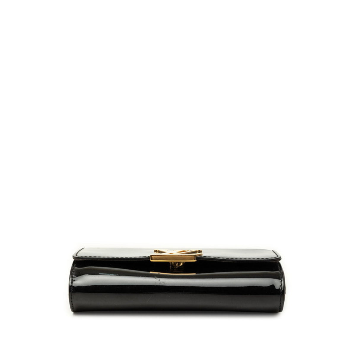 Louis Vuitton Black Noir Patent Leather Pochette Shoulder Bag (Pre-Owned)