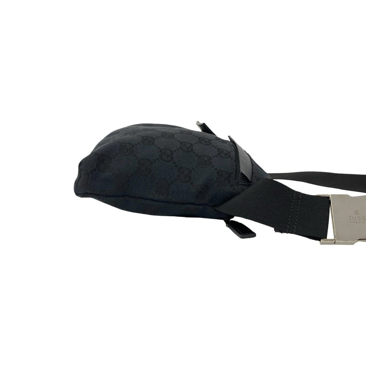 Gucci Black Canvas Leather Pouch Shoulder Bag Sling Bag (Pre-Owned)