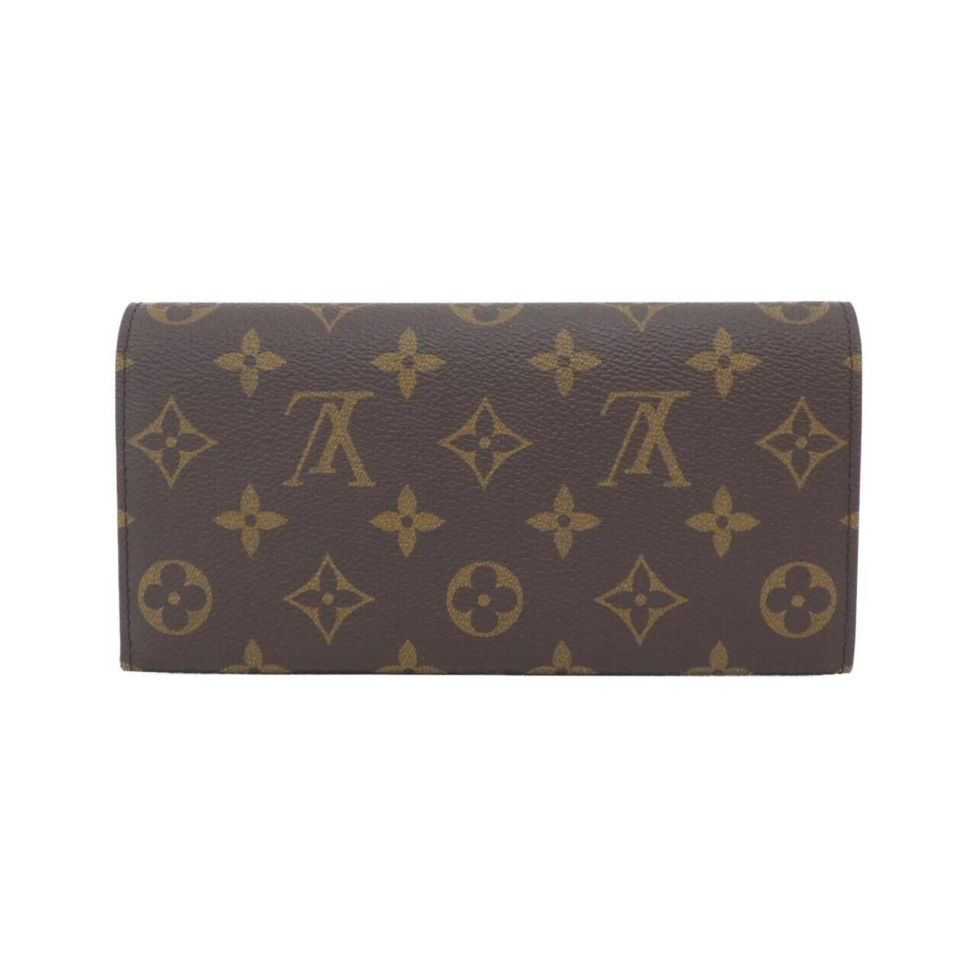 Louis Vuitton Brown Coated Canvas Long Wallet (Bi-Fold) (Pre-Owned)