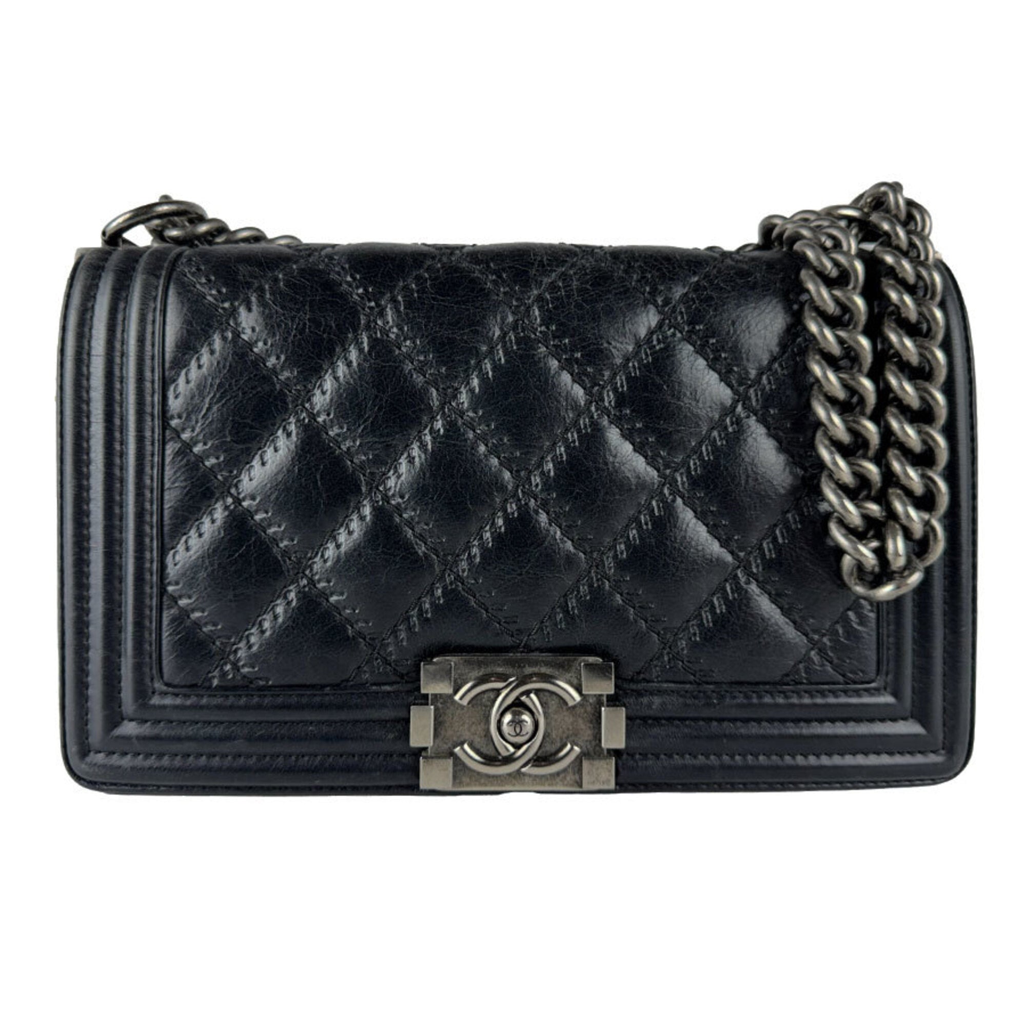 Chanel Black Leather Shoulder Bag (Pre-Owned)