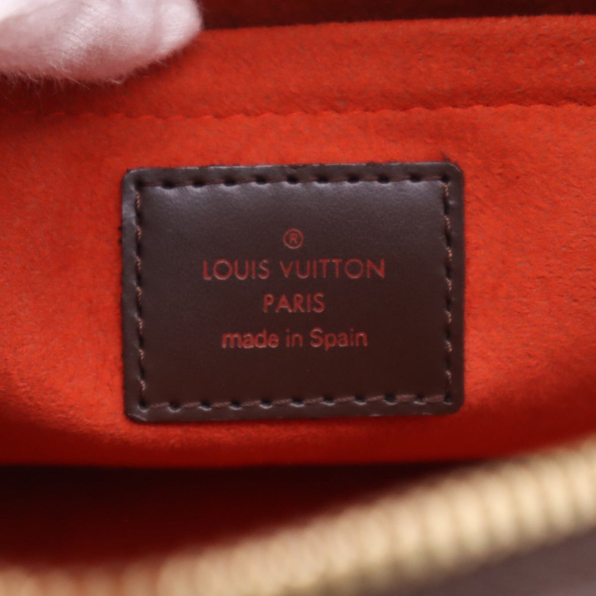 Louis Vuitton Beige Brown Coated Canvas Leather Handbag (Pre-Owned)