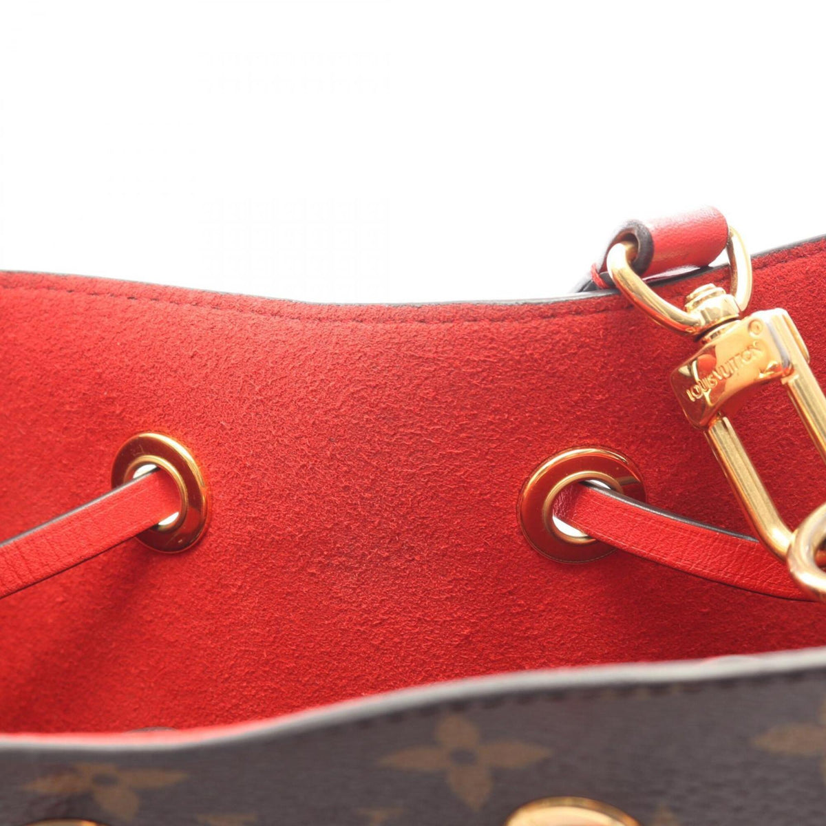 Louis Vuitton Brown Red Color Coated Canvas Pvc Monogram Leather Handbag Shoulder Bag (Pre-Owned)