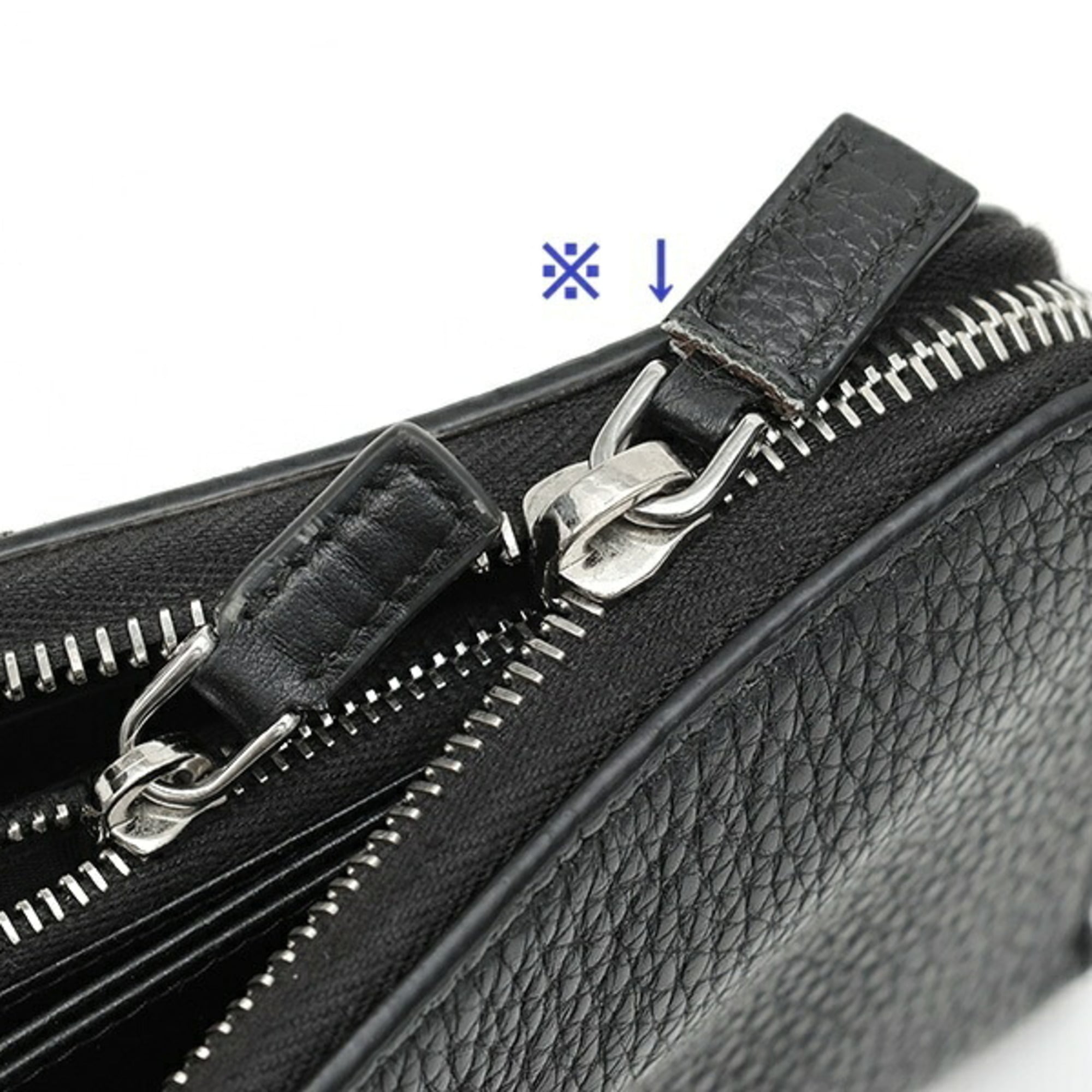 Prada Black Leather Long Wallet (Bi-Fold) (Pre-Owned)