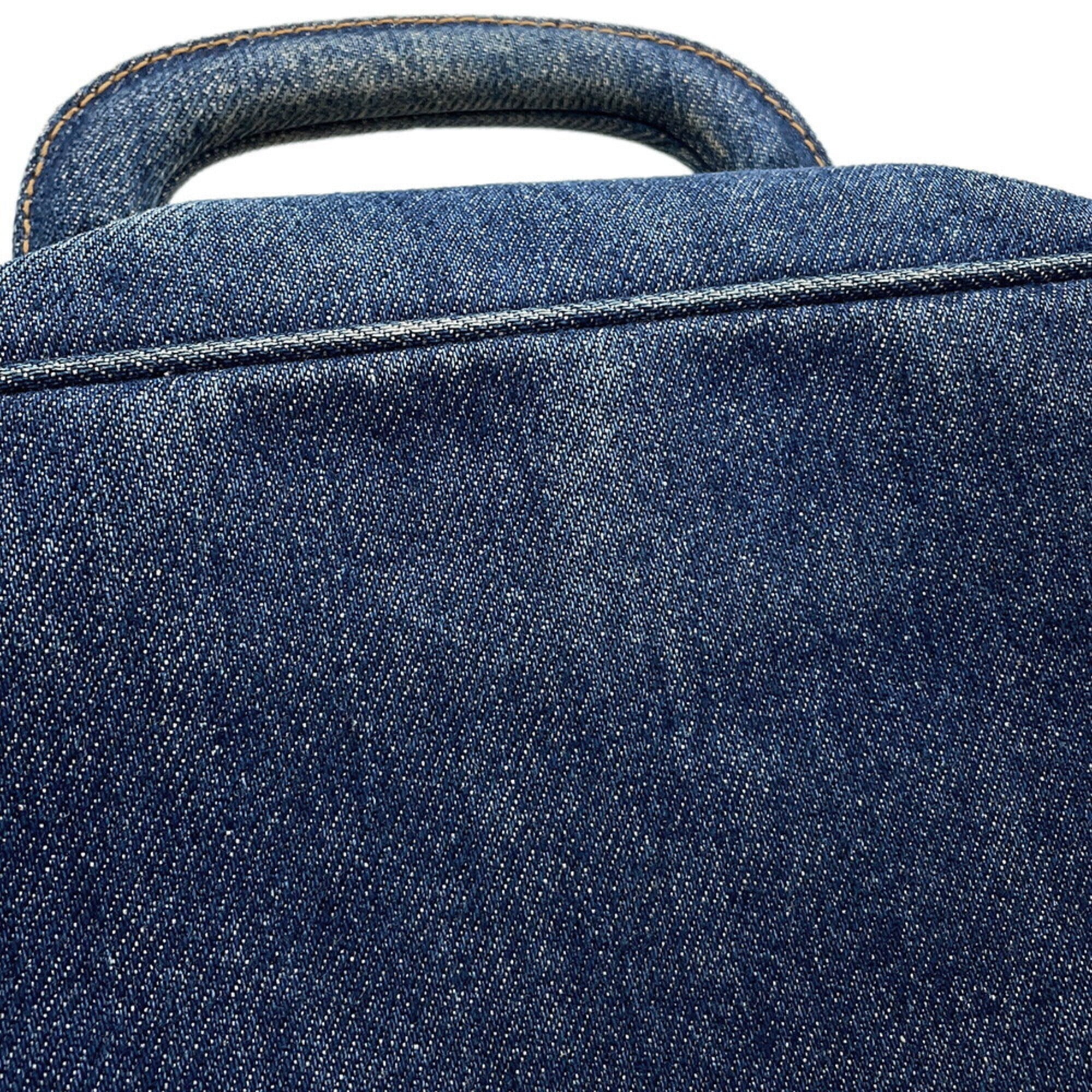 Chanel Blue Denim Handbag Shoulder Bag Vanity Bag (Pre-Owned)