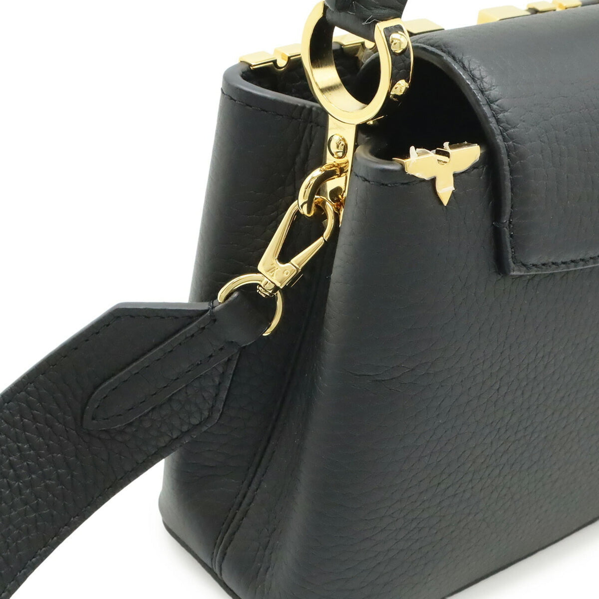 Louis Vuitton Black Noir Leather Handbag Shoulder Bag (Pre-Owned)