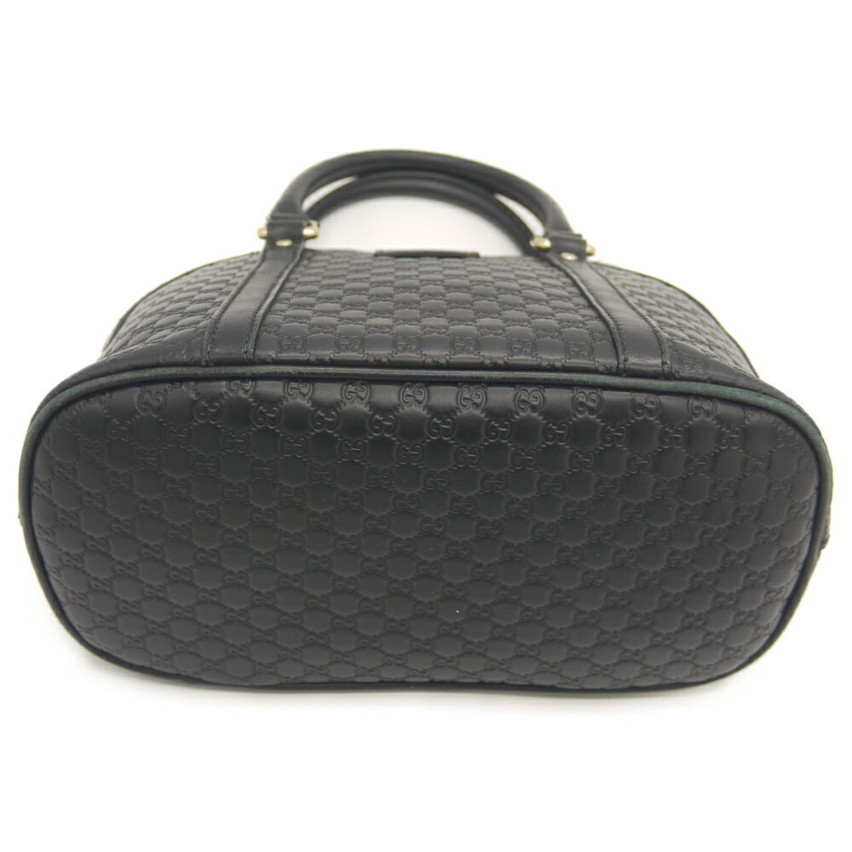 Gucci Black Micro Gg Leather Handbag Shoulder Bag (Pre-Owned)
