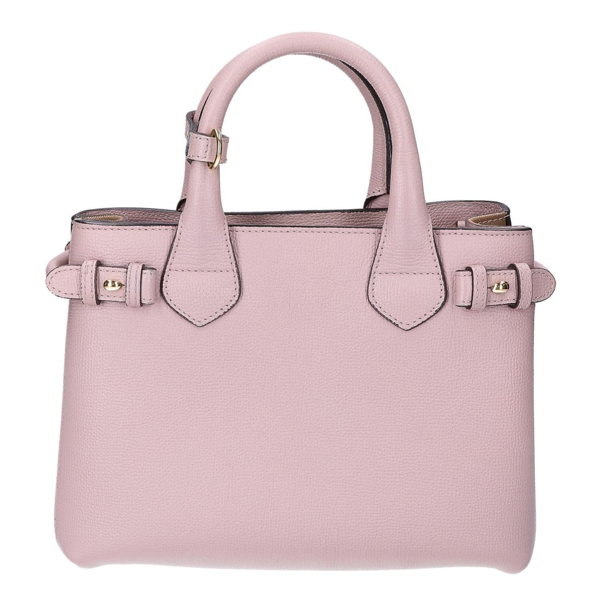 Burberry Gray Pink Leather Handbag Shoulder Bag (Pre-Owned)