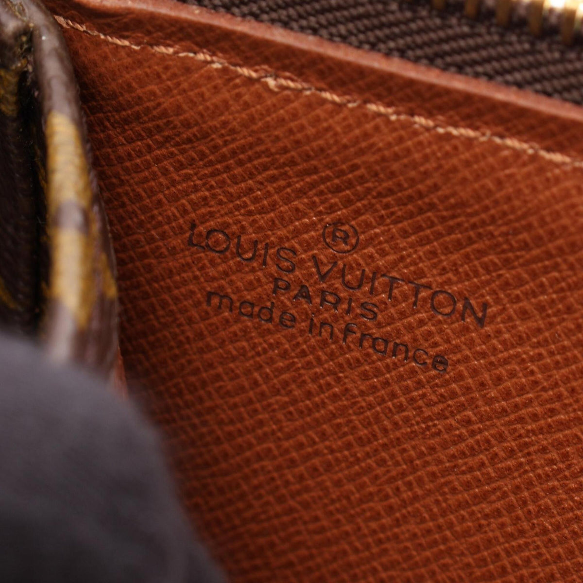 Louis Vuitton Brown Coated Canvas Clutch Bag Handbag (Pre-Owned)