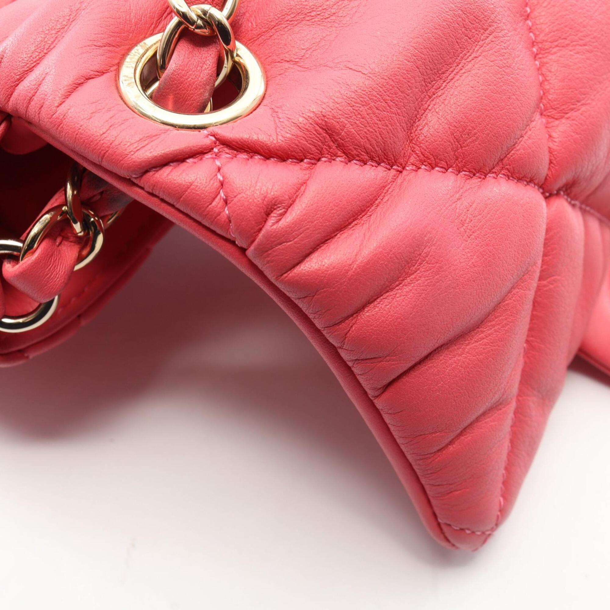 Chanel Pink Leather Handbag Shoulder Bag (Pre-Owned)