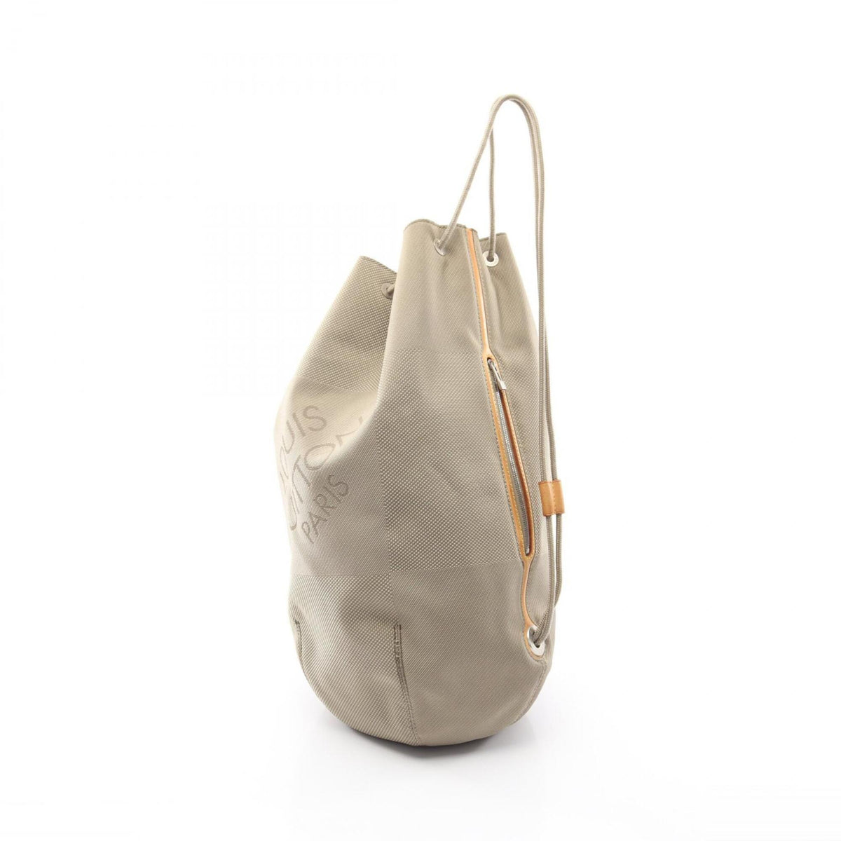 Louis Vuitton Beige Brown Canvas Leather Handbag Shoulder Bag (Pre-Owned)
