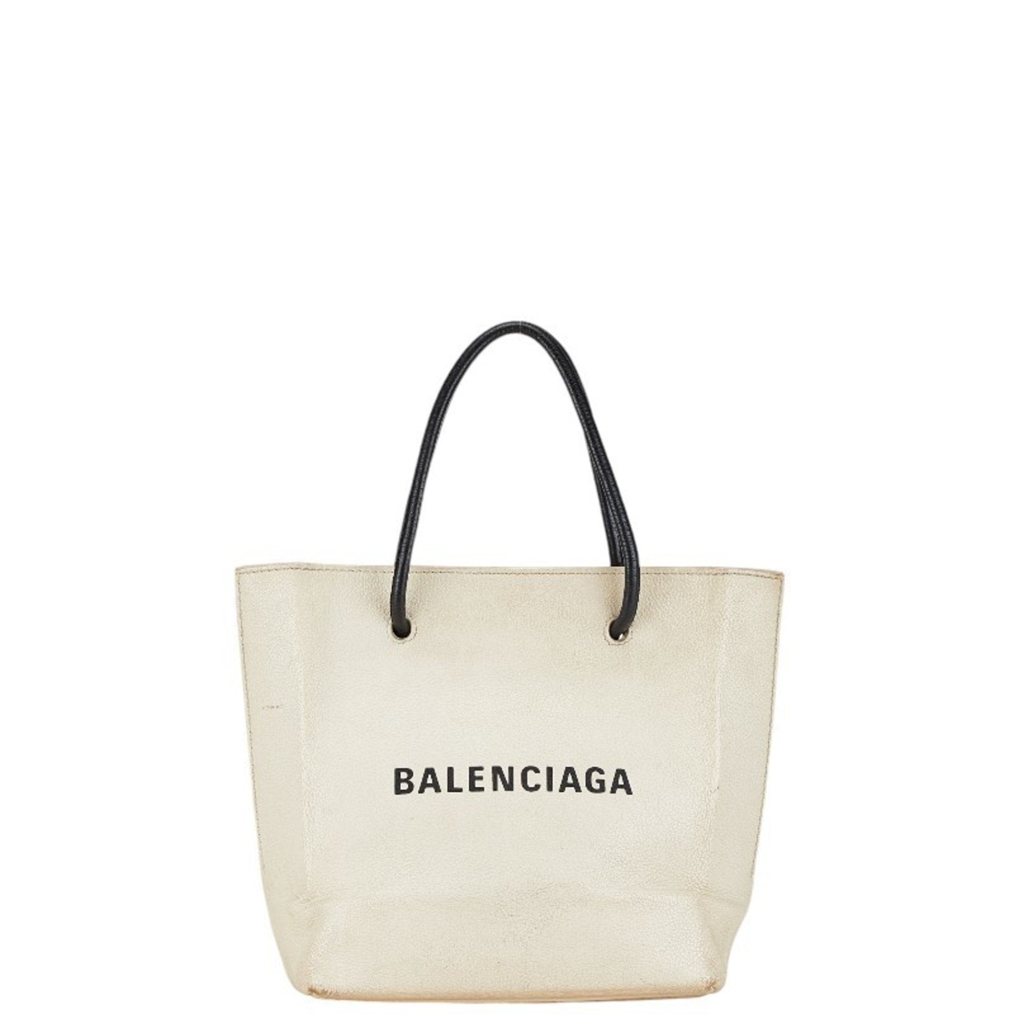 Balenciaga White Leather Handbag Shoulder Bag (Pre-Owned)