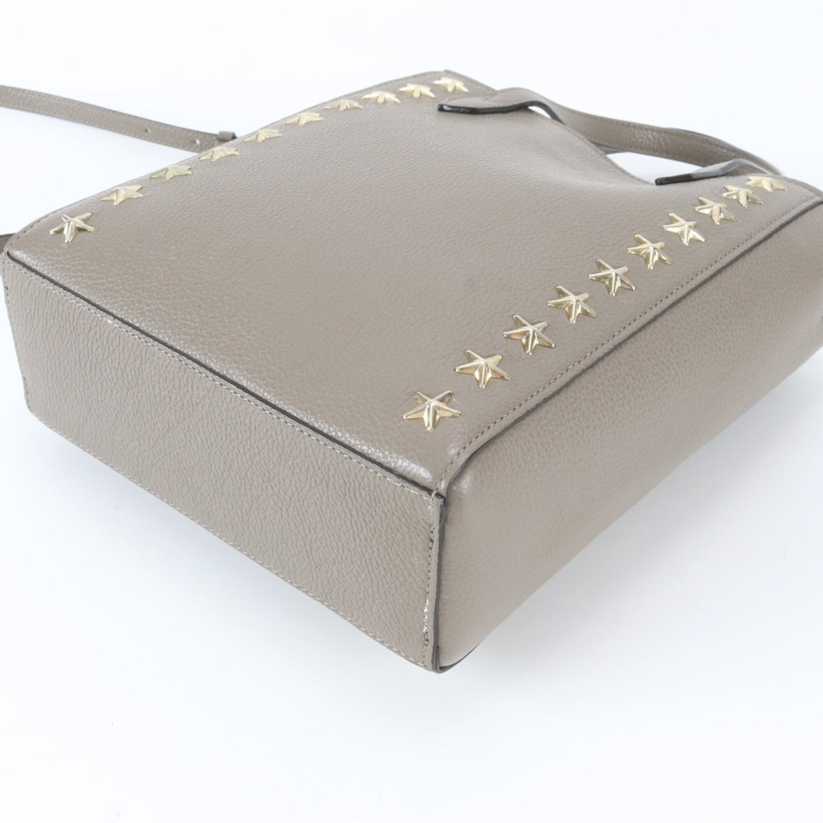 Jimmy Choo Grayish Leather Shoulder Bag (Pre-Owned)