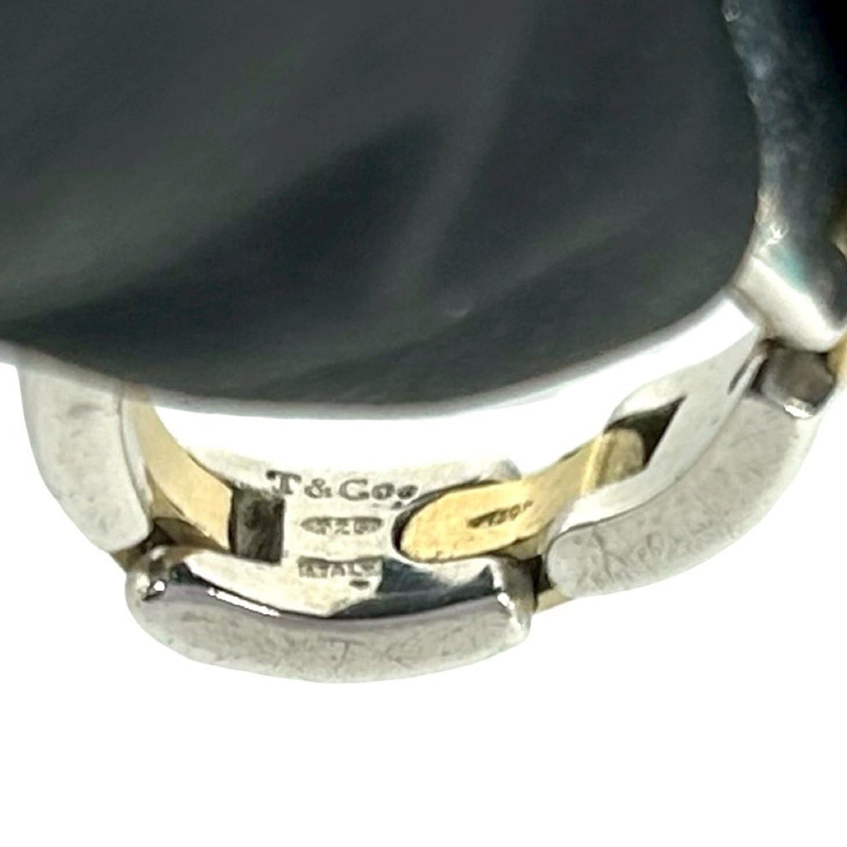 Tiffany Gold Silver Yellow Gold (18K) Silver 925 Band Ring (Pre-Owned)