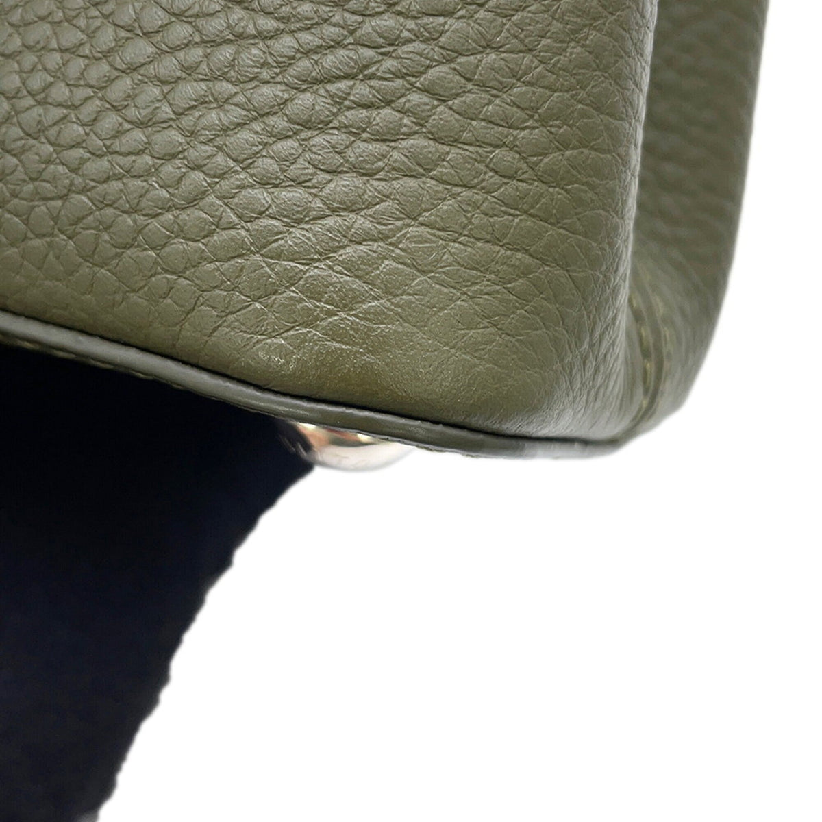 Louis Vuitton Green Khaki Leather Handbag Shoulder Bag (Pre-Owned)