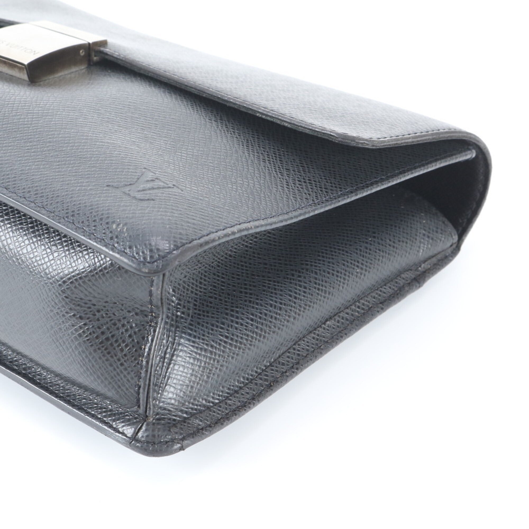 Louis Vuitton Ardoise Leather Handbag Pouch (Pre-Owned)