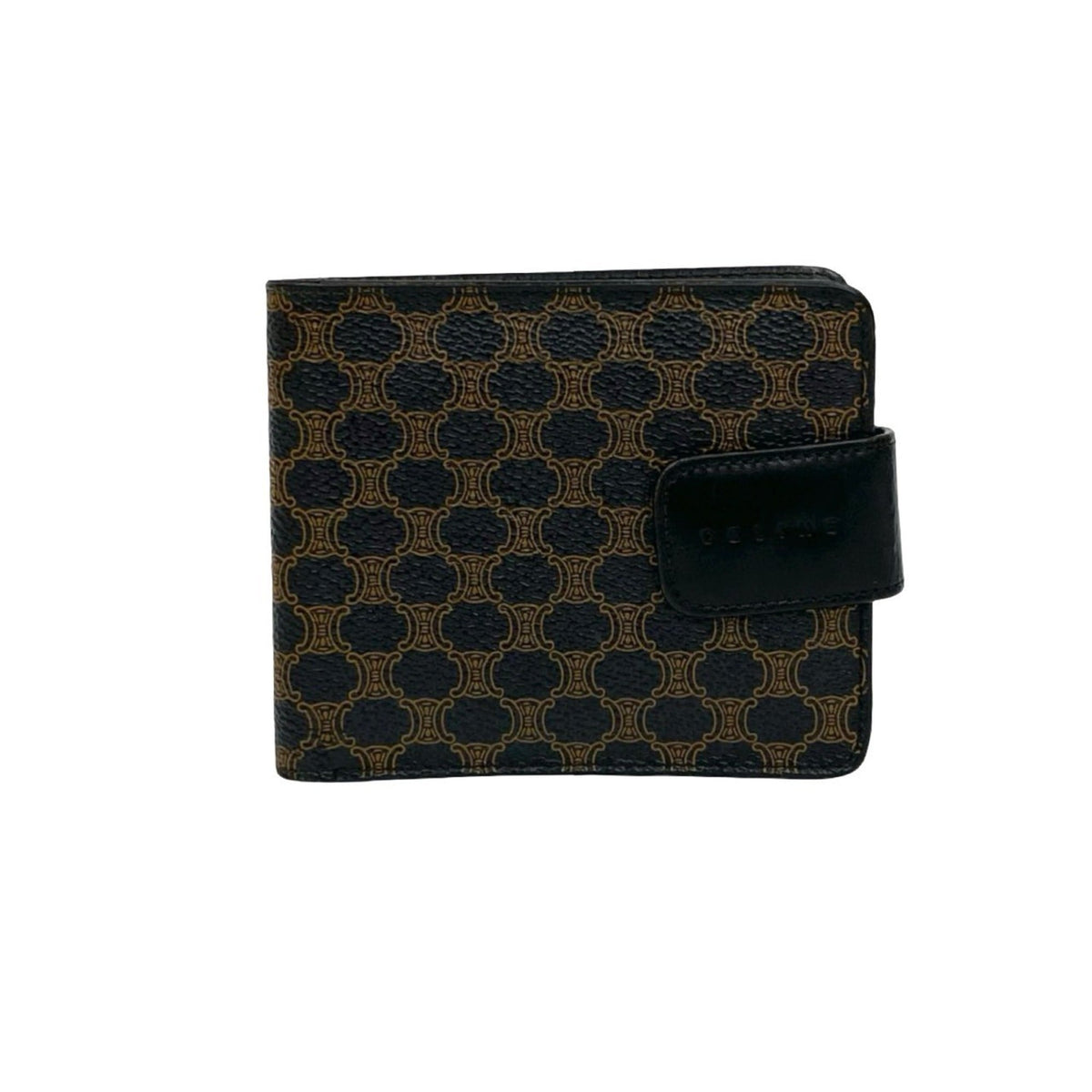 Celine Black Brown Leather Pvc Wallet (Bi-Fold) (Pre-Owned)