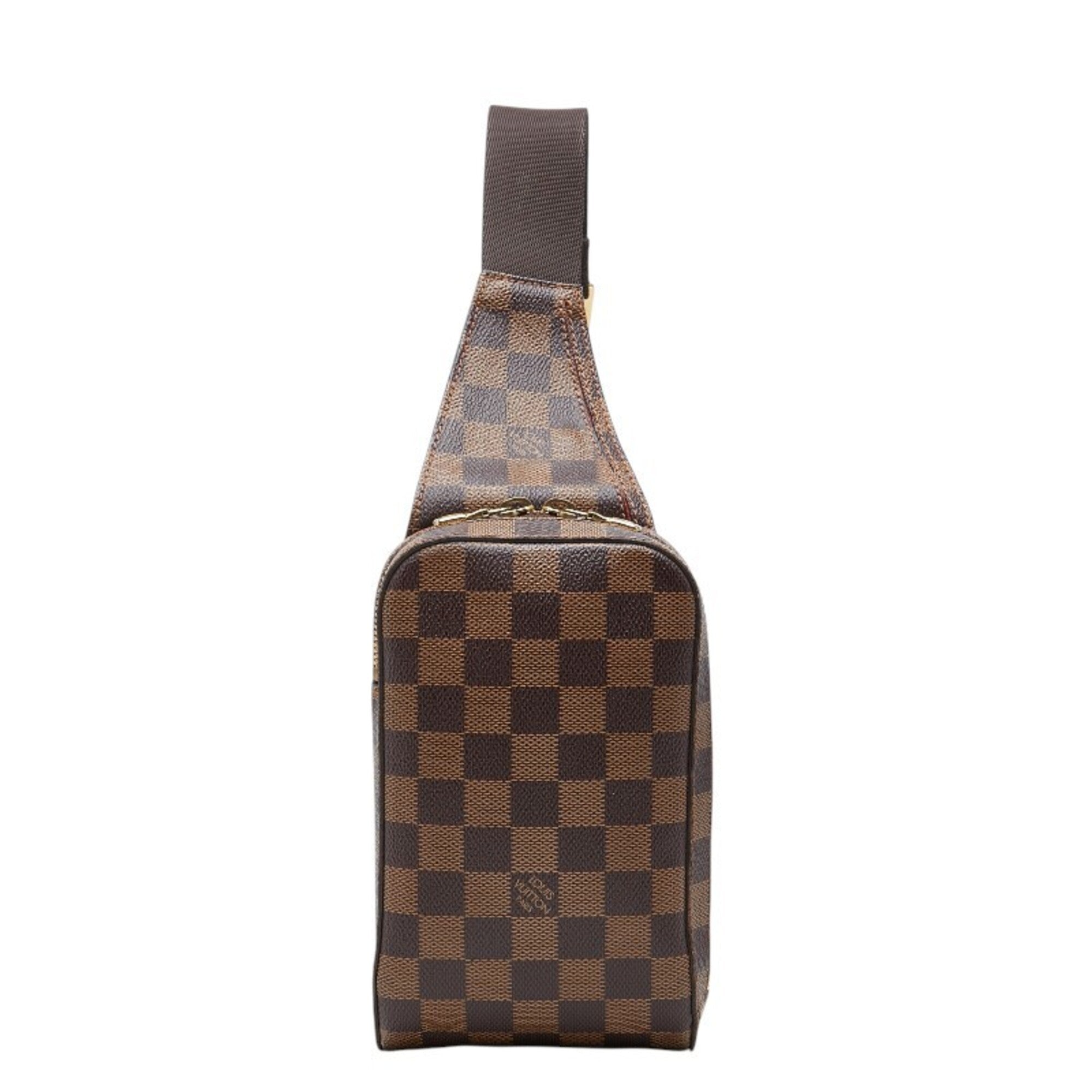 Louis Vuitton Brown Pvc Leather Sling Bag (Pre-Owned)