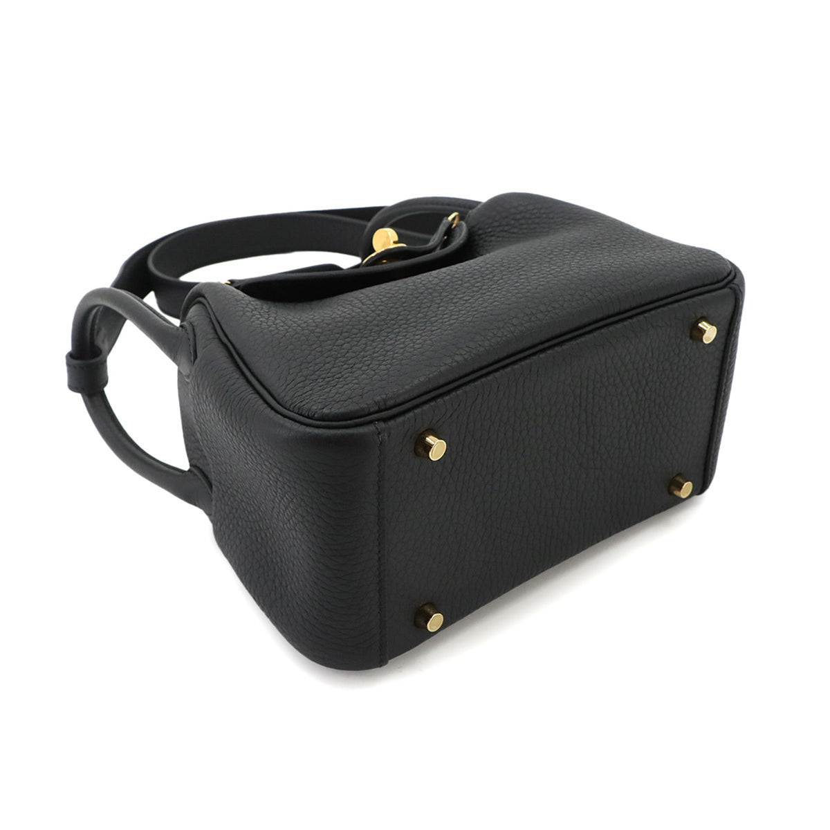Hermes Black Taurillon Clemence Leather Handbag (Pre-Owned)