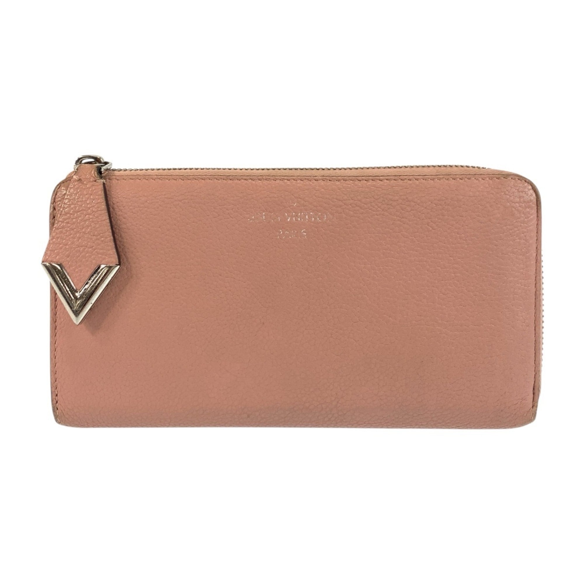 Louis Vuitton Grayish Magnolia Pink Leather Long Wallet (Bi-Fold) (Pre-Owned)