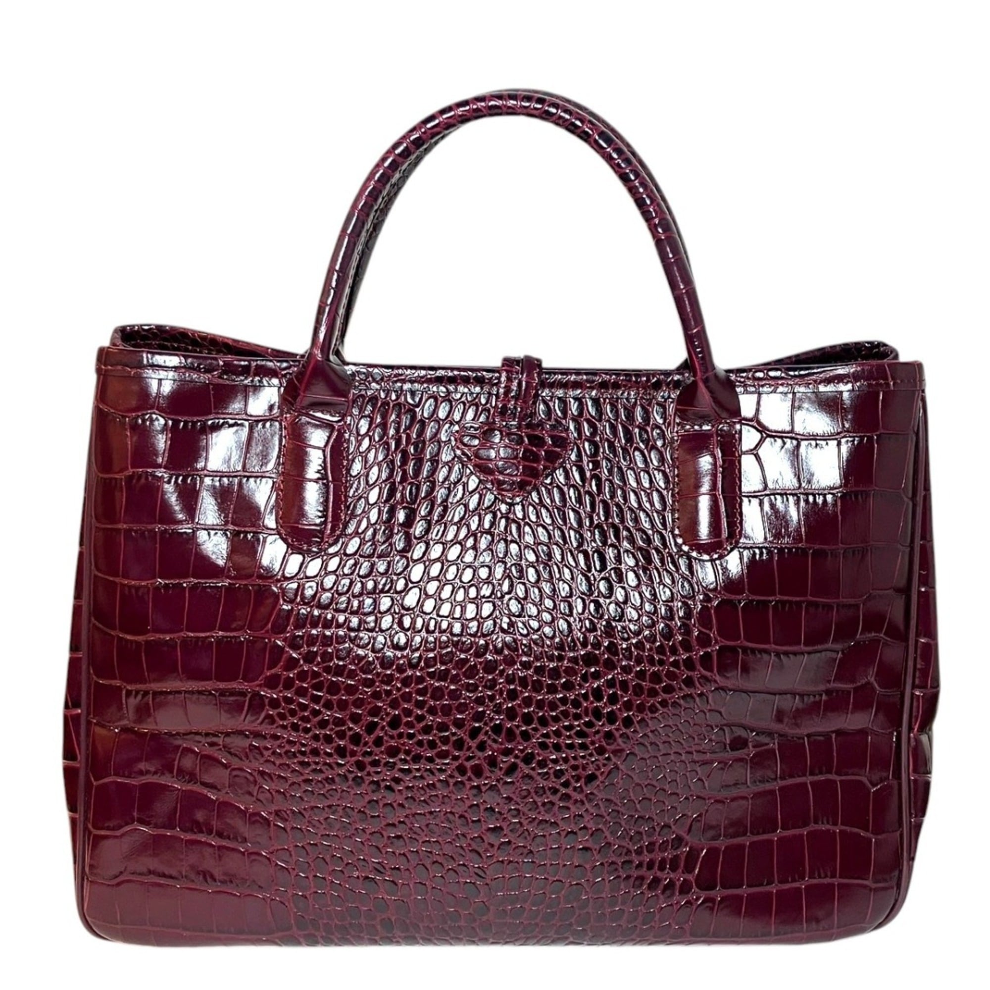 Longchamp Purple Leather Handbag (Pre-Owned)