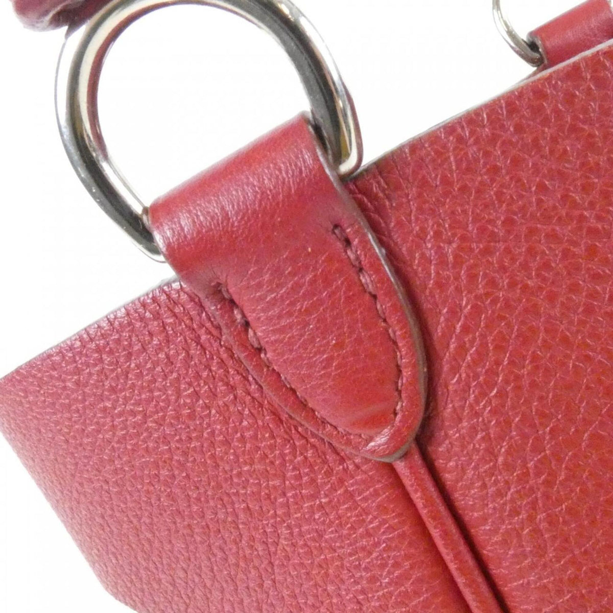Hermes Rouge Garance Taurillon Clemence Leather Shoulder Bag (Pre-Owned)