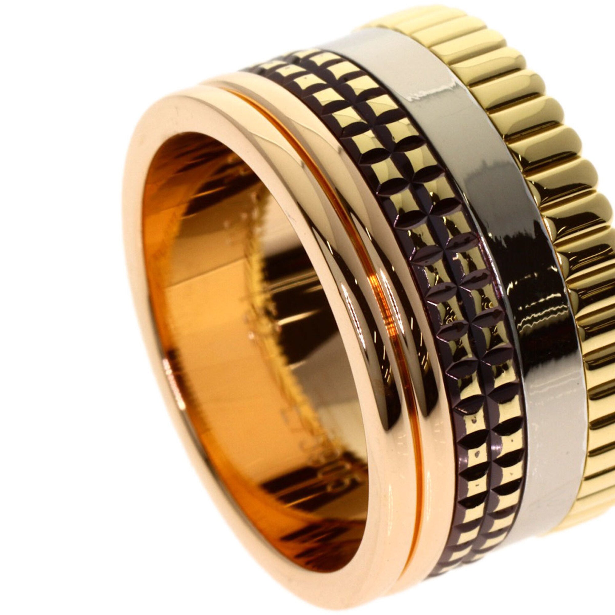 Boucheron Yellow Gold (18K) Pink Gold (18K) White Gold (18K) Band Ring (Pre-Owned)
