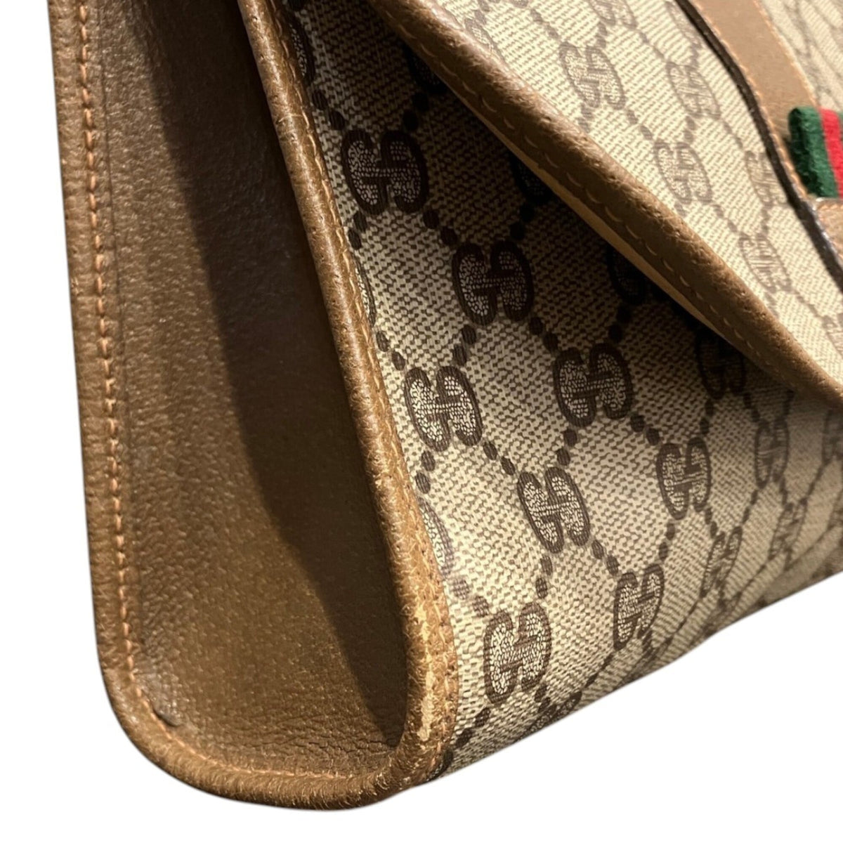 Gucci Beige Pvc Leather Clutch Bag (Pre-Owned)