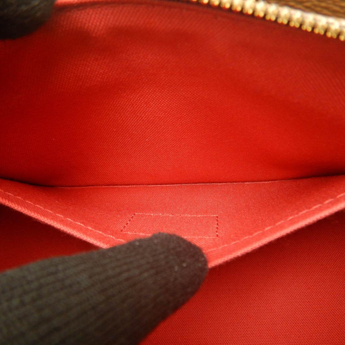 Louis Vuitton Brown Monogram Canvas Handbag Pouch (Pre-Owned)