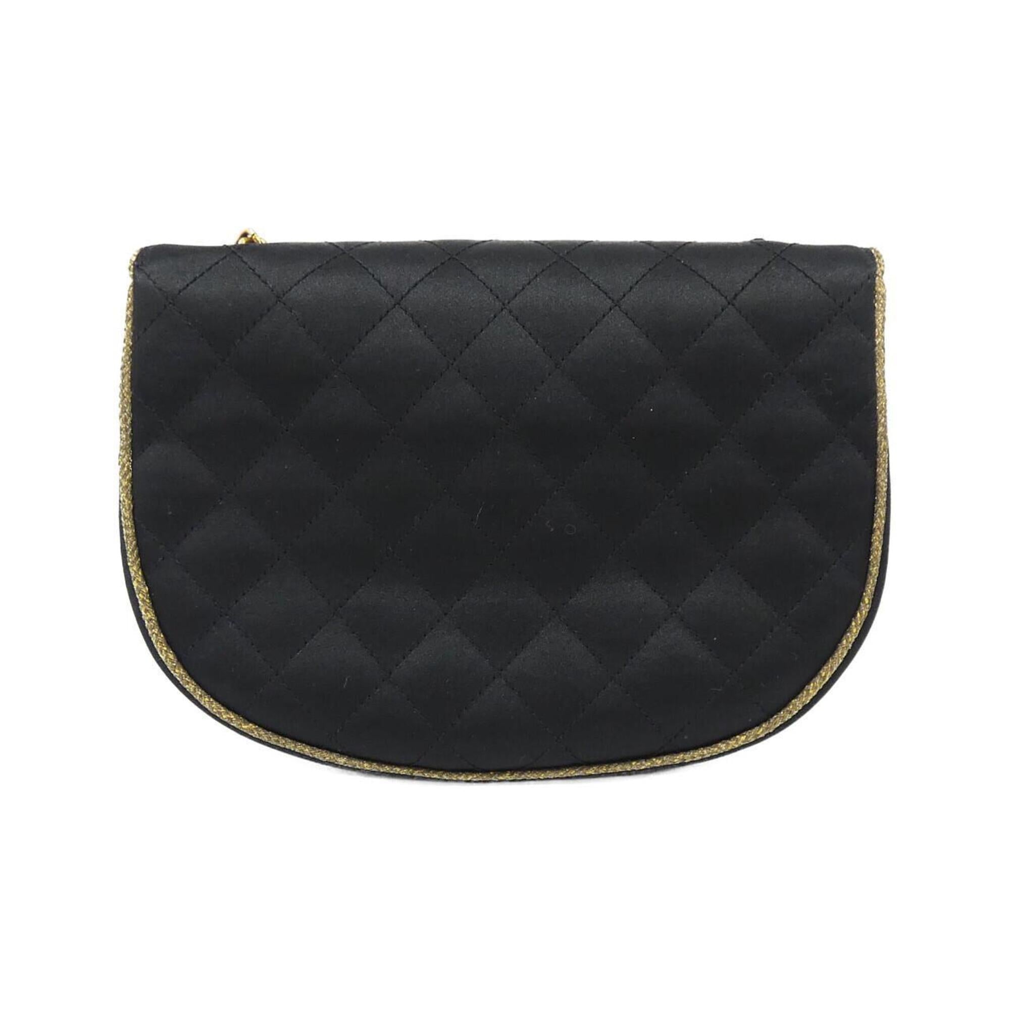 Chanel Black Satin Shoulder Bag (Pre-Owned)