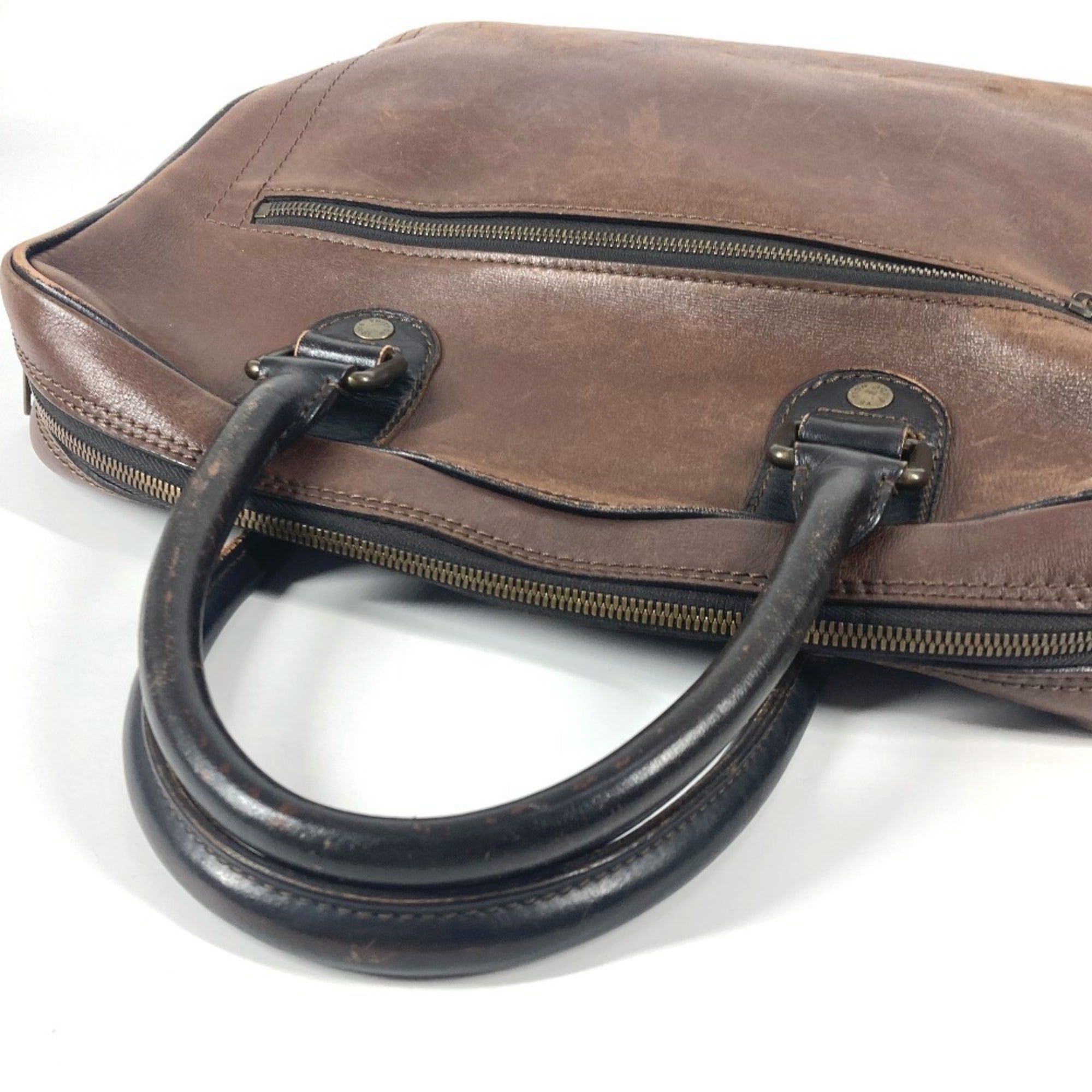 Louis Vuitton Brown Galle Utah Leather Briefcase Handbag Tote Bag (Pre-Owned)