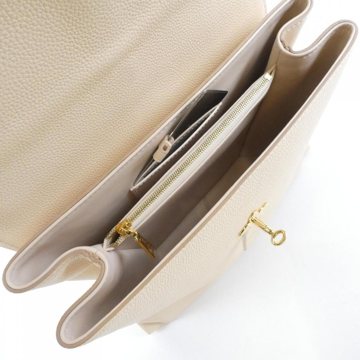 Louis Vuitton Cream Leather Handbag (Pre-Owned)