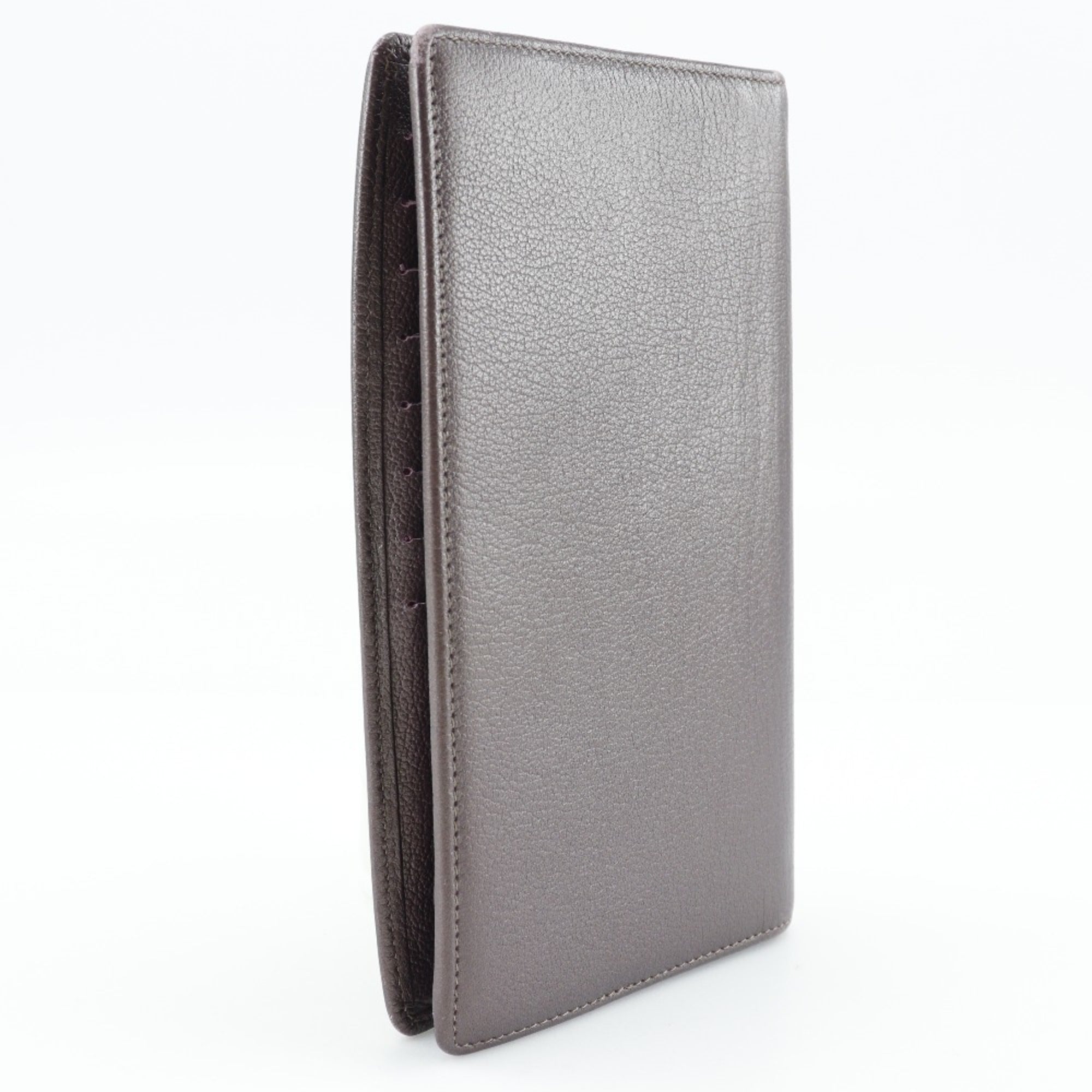 Chanel Metallic Purple Leather Long Wallet (Bi-Fold) (Pre-Owned)