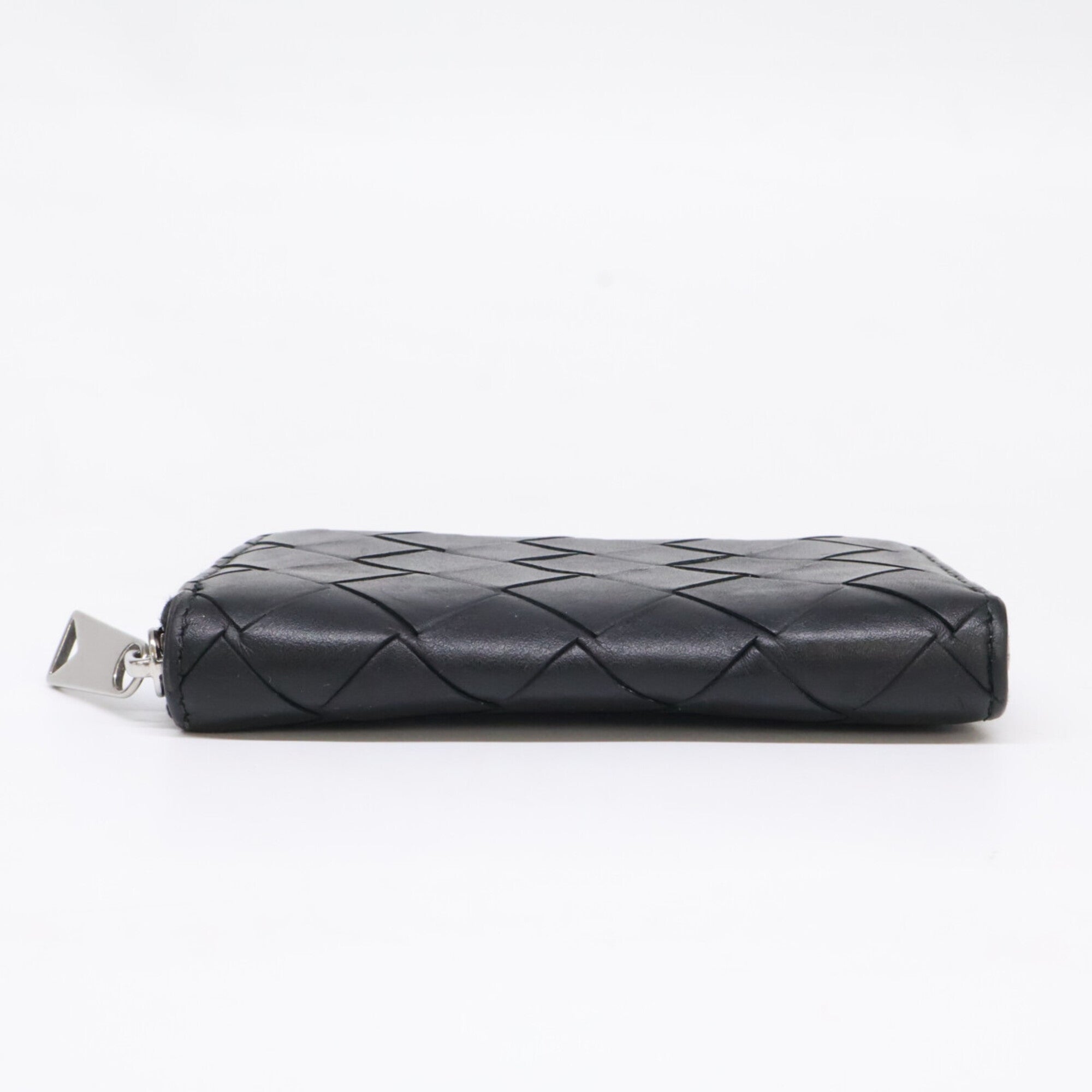 Bottega Veneta Black Leather Long Wallet (Bi-Fold) (Pre-Owned)