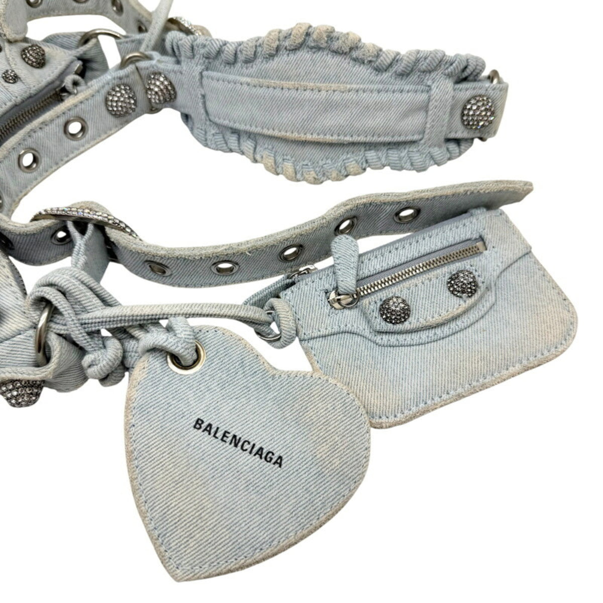 Balenciaga Blue Denim Shoulder Bag (Pre-Owned)