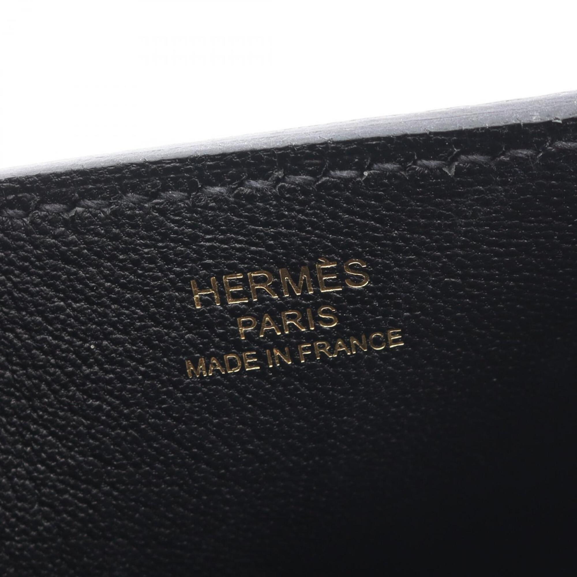 Hermes Black Togo Leather Handbag Pochette Shoulder Bag (Pre-Owned)