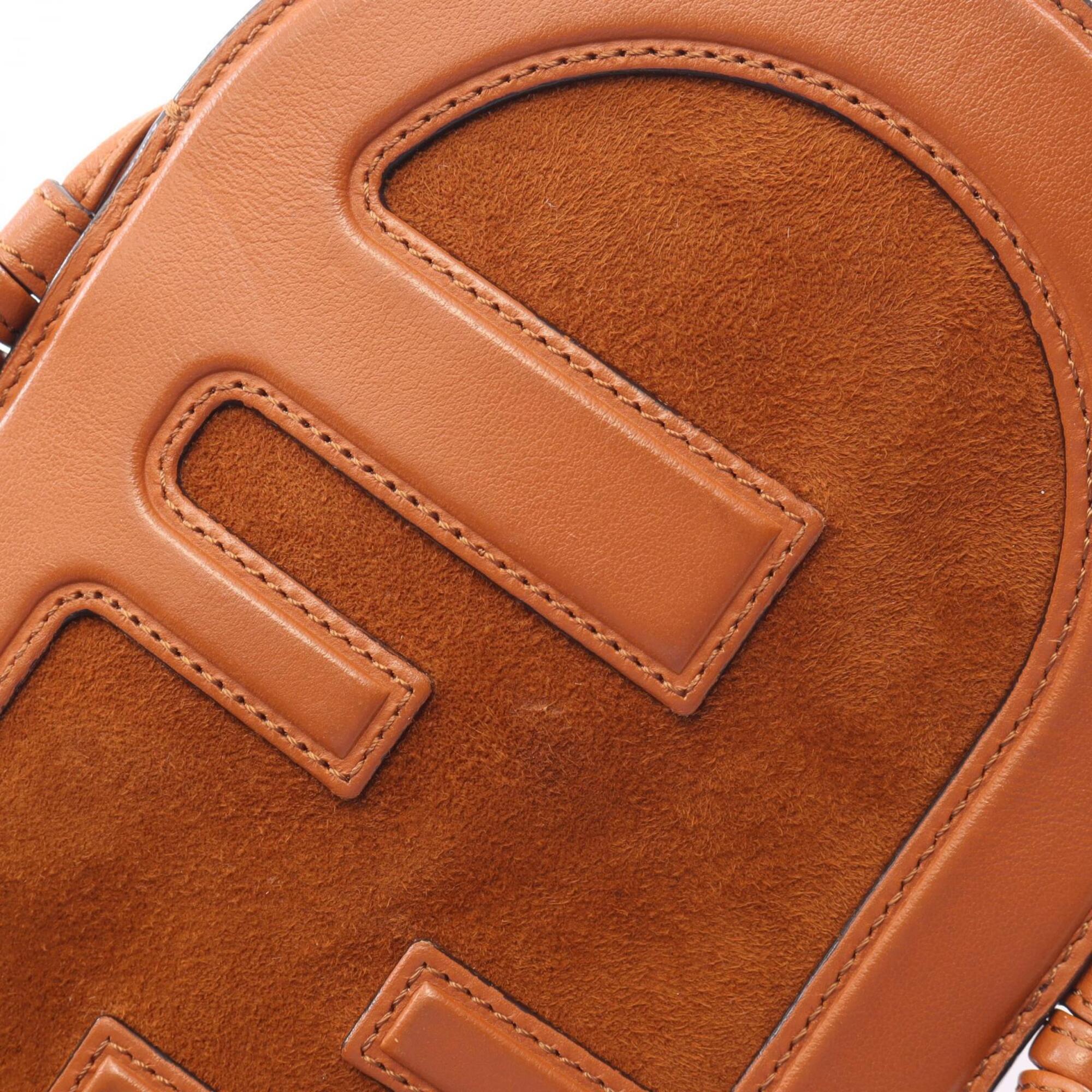Fendi Brown Leather Suede Handbag Shoulder Bag (Pre-Owned)