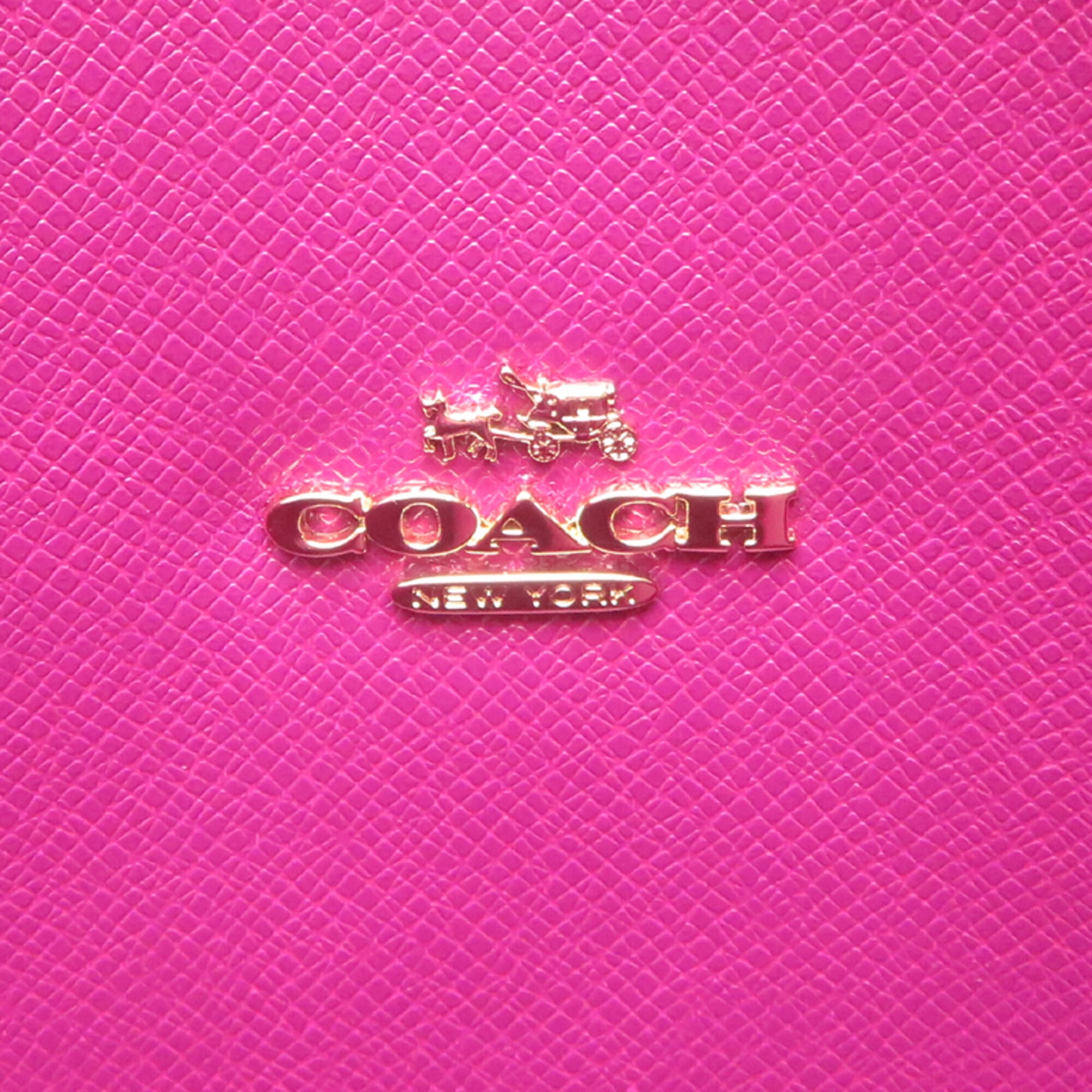 Coach Brown Leather Pvc Tote Bag (Pre-Owned)