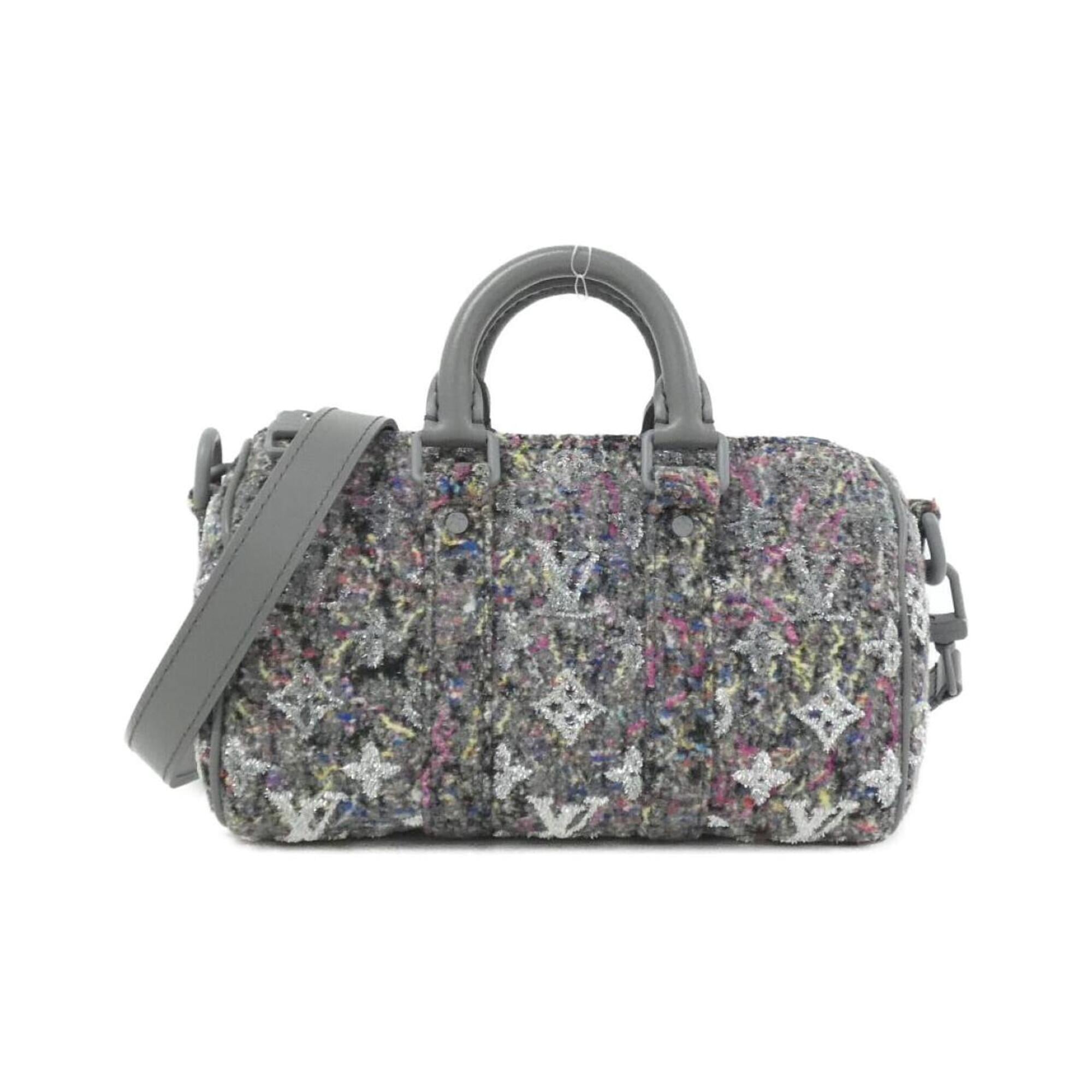 Louis Vuitton Gris Wool Felt Boston Bag (Pre-Owned)